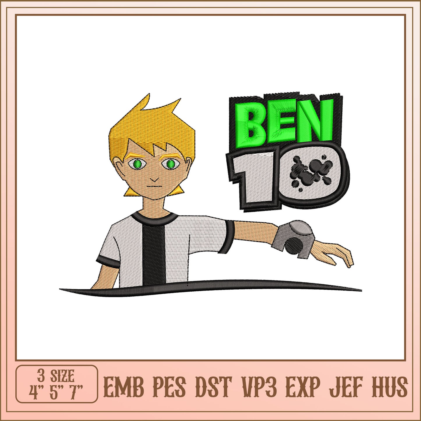 Ben 10 Embroidery Design