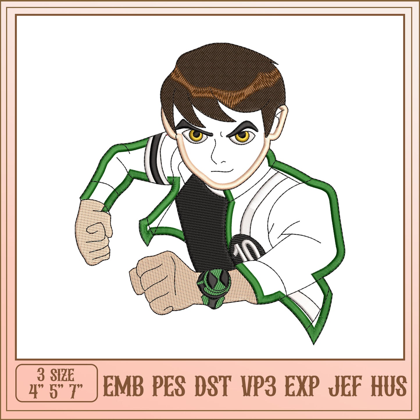 Ben 10 Embroidery Design 3 Sizes