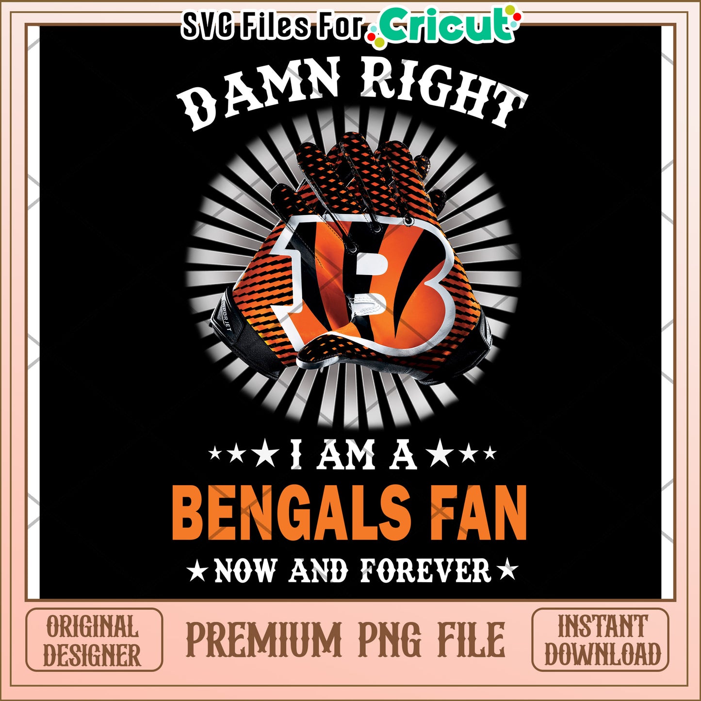 Bengals Fan Design for Cricut, Perfect for Sports Enthusiasts