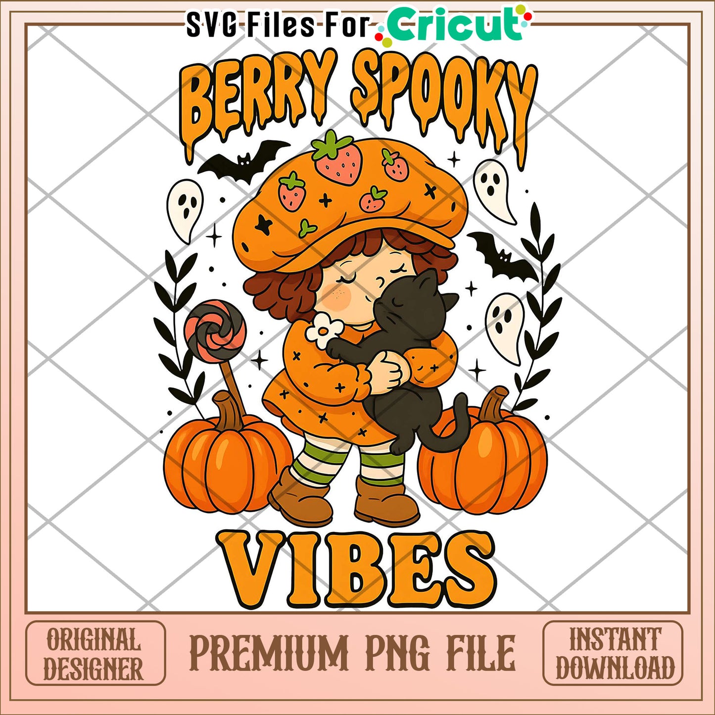 Berry spooky vibes png, halloween png, halloween characters png