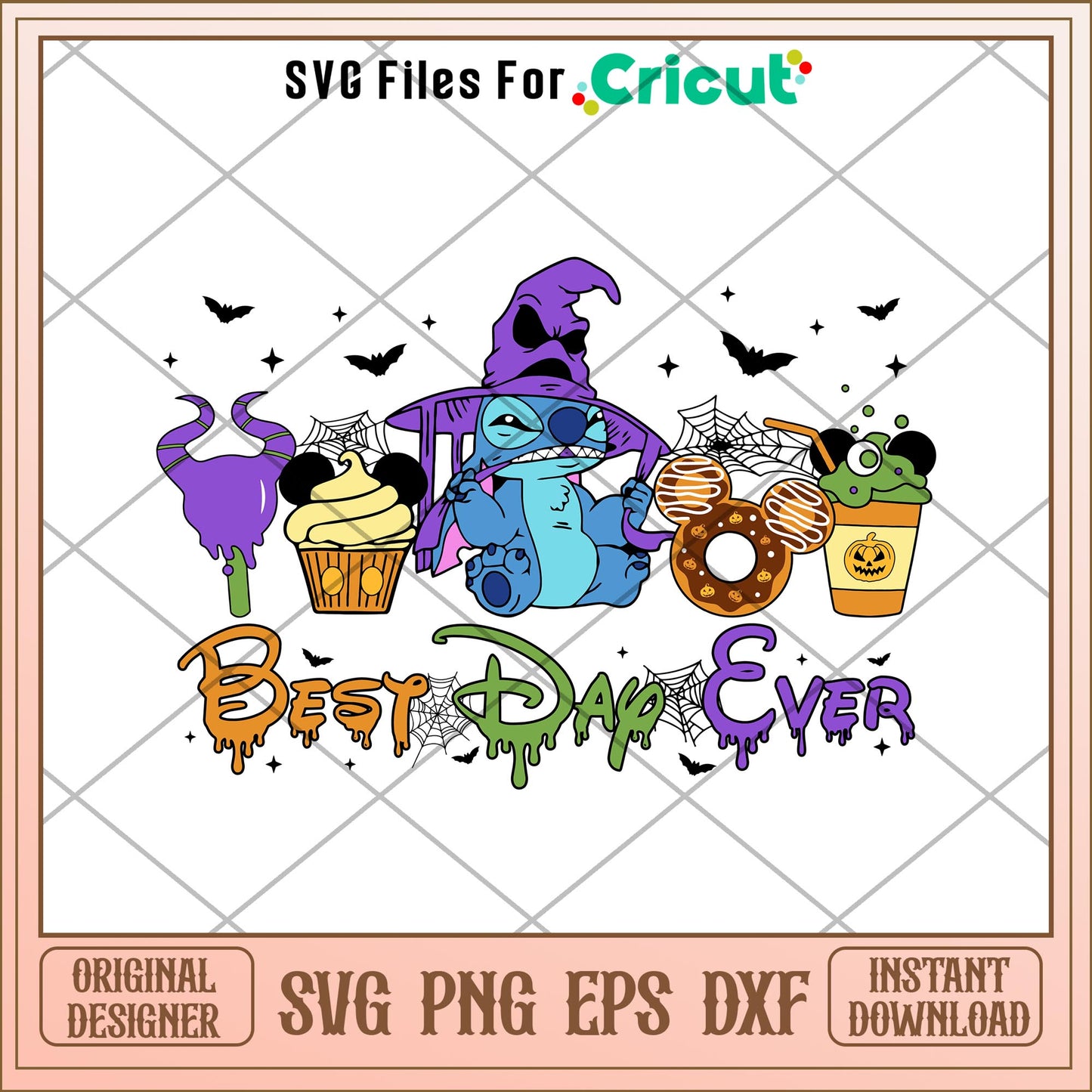 Best Day Ever stitch Halloween Snacks svg, Disney characters svg, Digital Download
