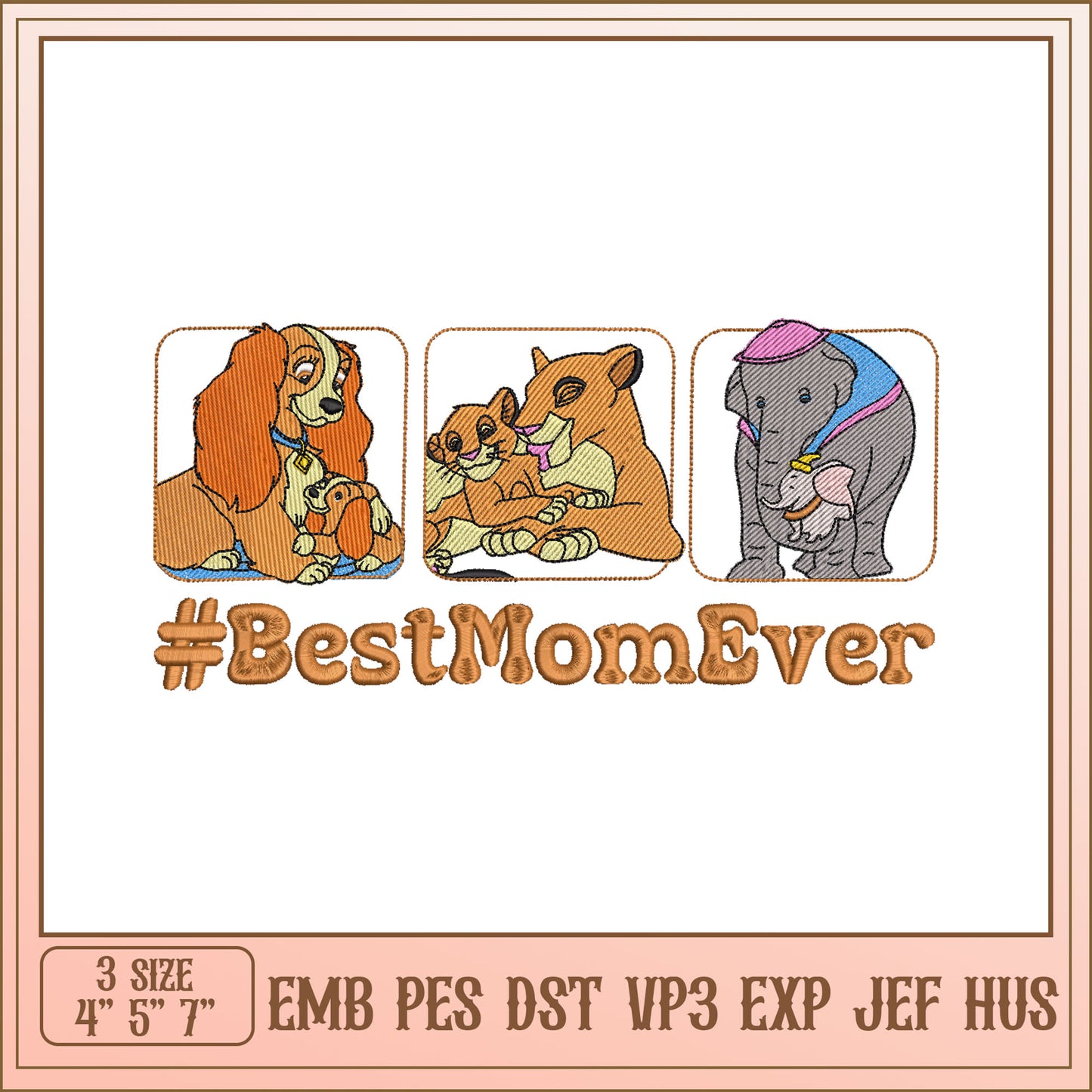 Best Mom Ever Embroidery Design Perfect Gift for Mothers Day