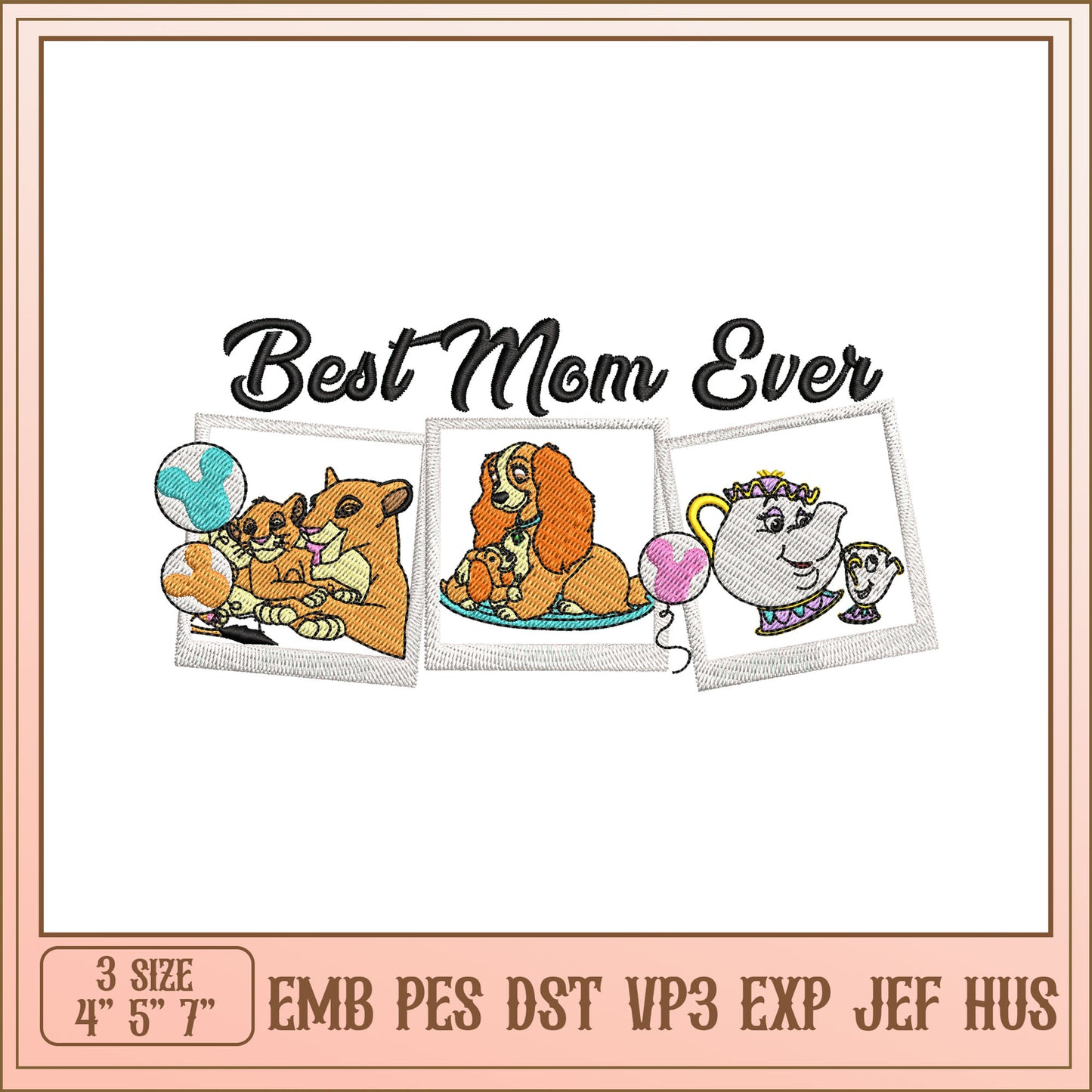 Best Mom Ever Embroidery Design for Unique Gifts and Crafts