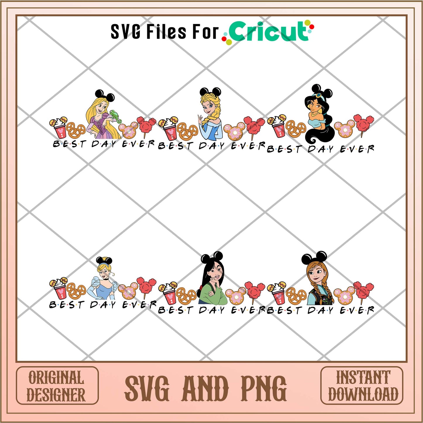 Disney princess Best day ever svg bundle
