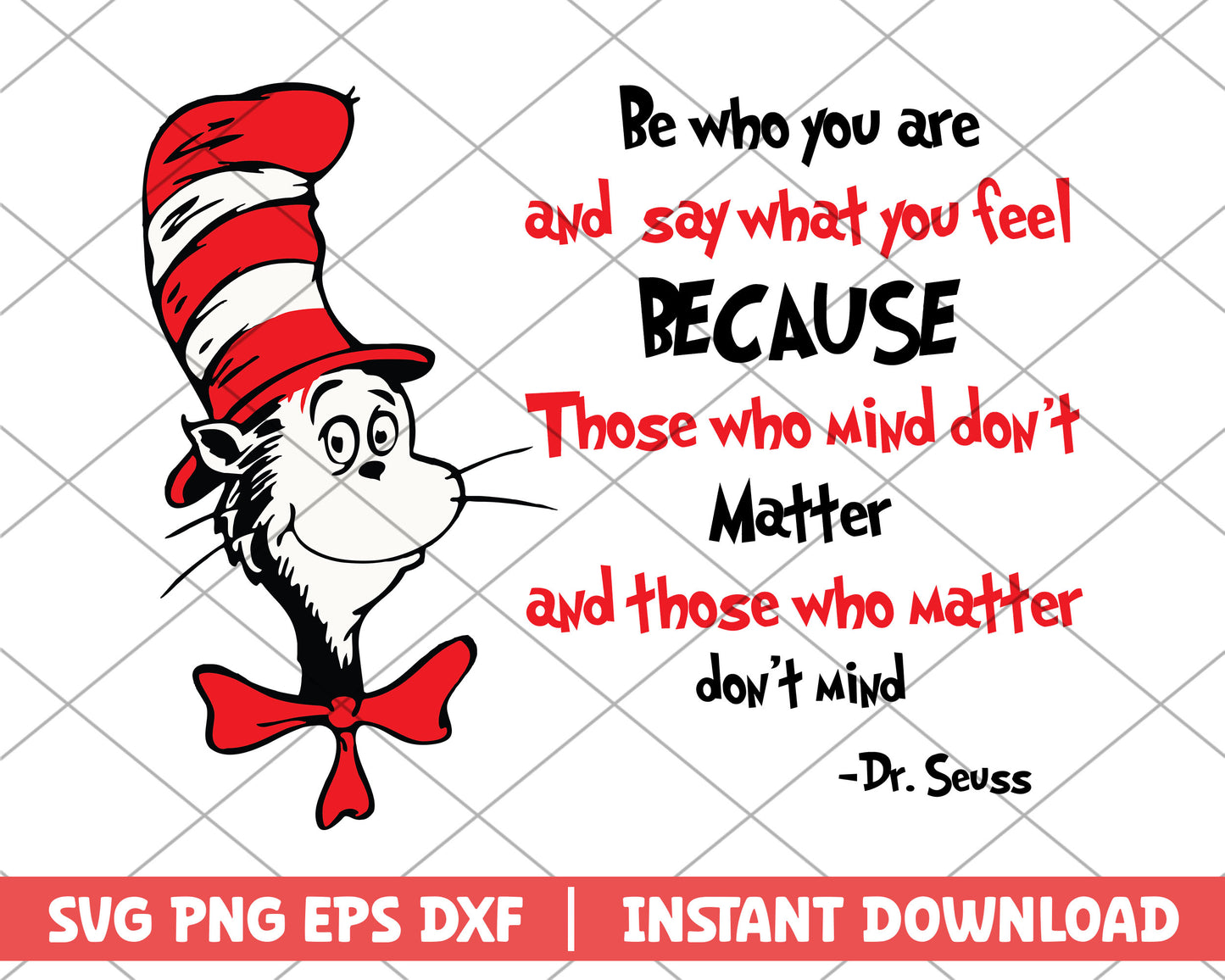 Be who you are dr.seuss svg