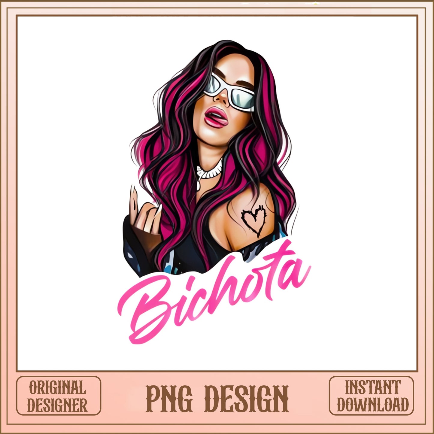 Bichota PNG, Karol G Sublimation Design, Latina Girl PNG