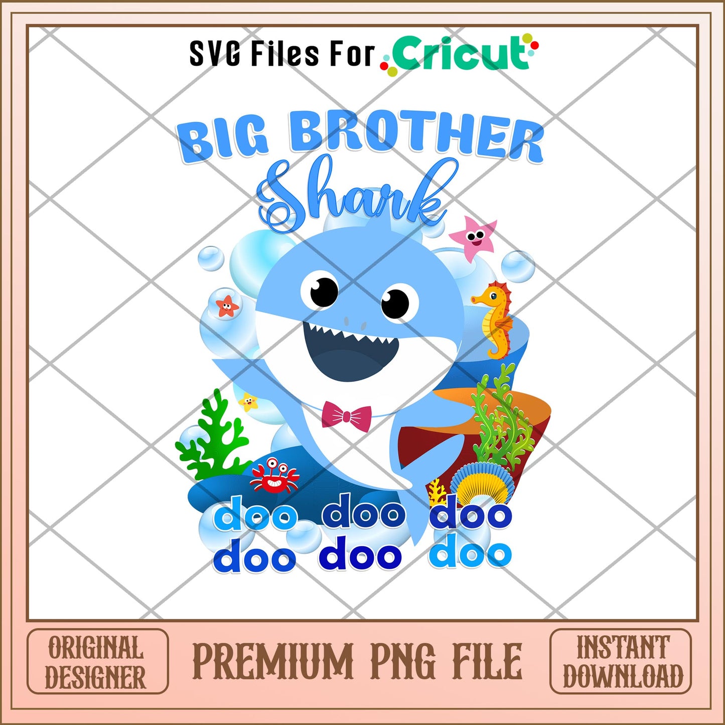 Big Brother Shanks png, Baby Shark characters png, digital download