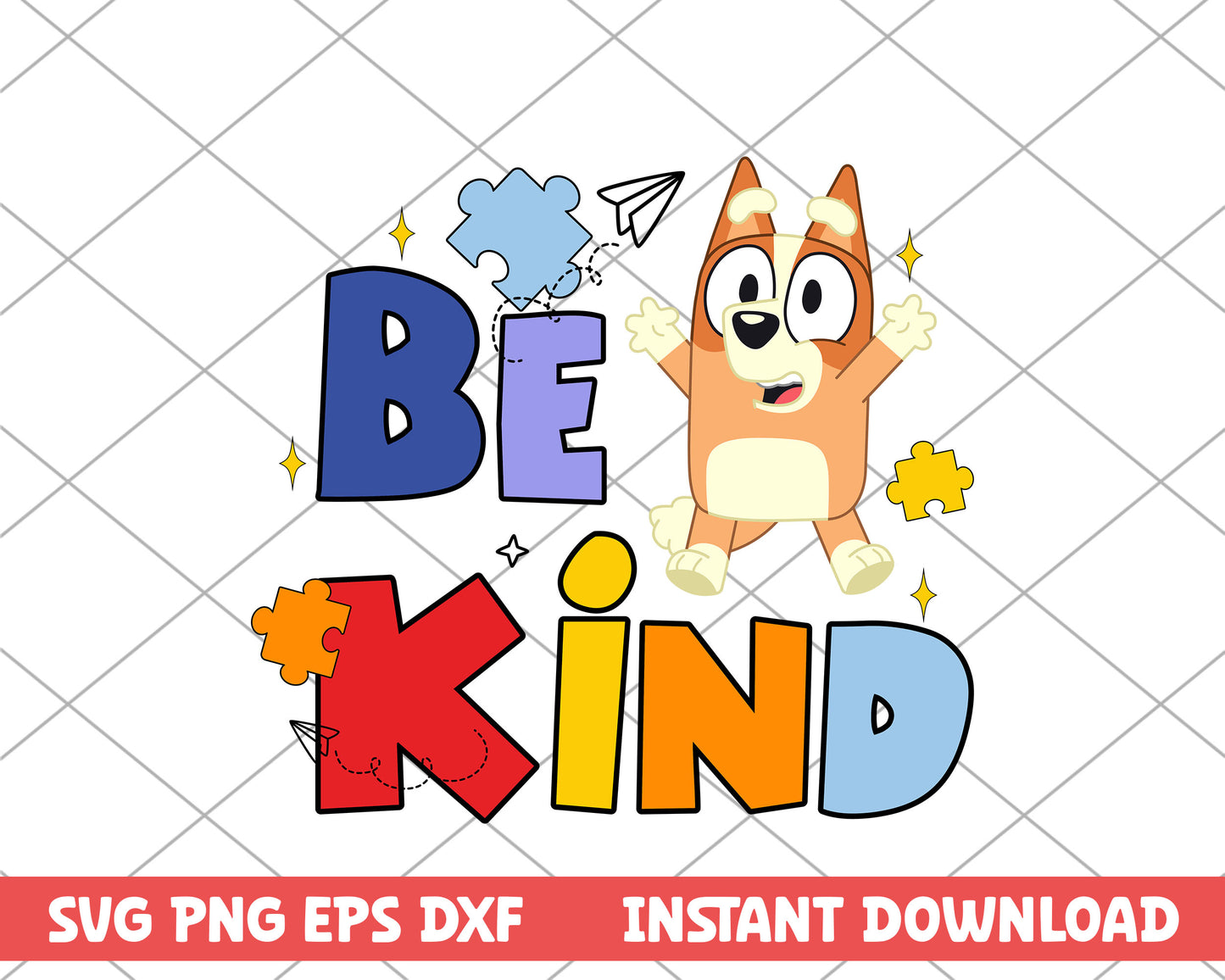 Bingo be kind autism svg