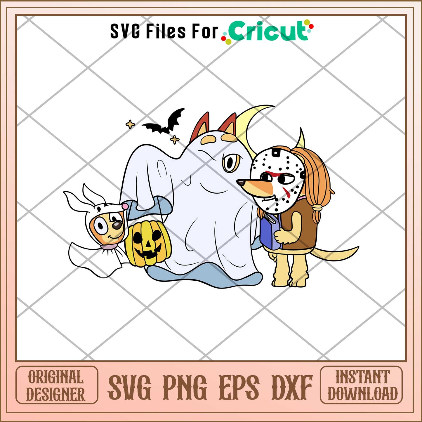 Bingo and Indy Dog Horror Svg, Horror characters svg, digital download