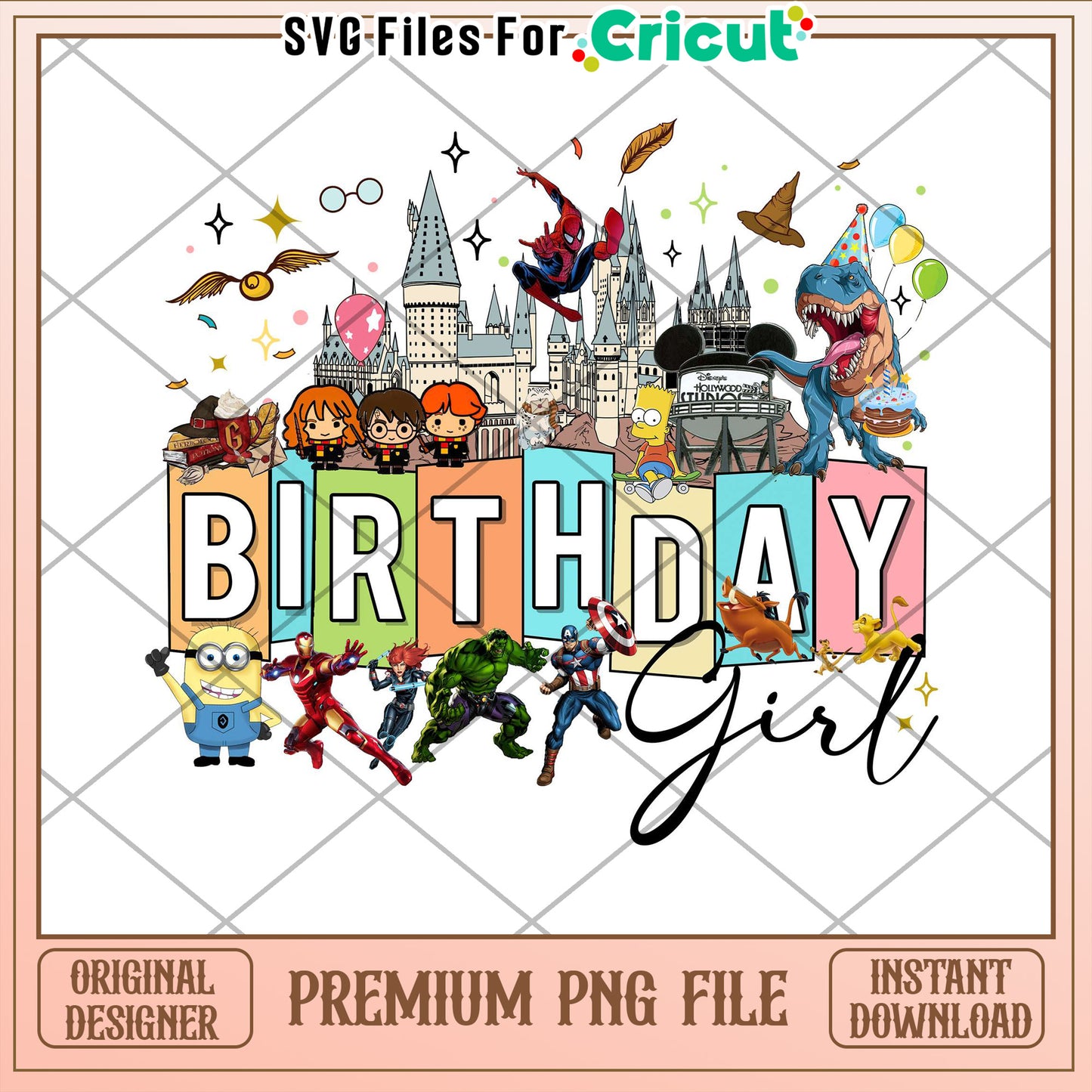 Birthday Girl PNG Sublimation Design