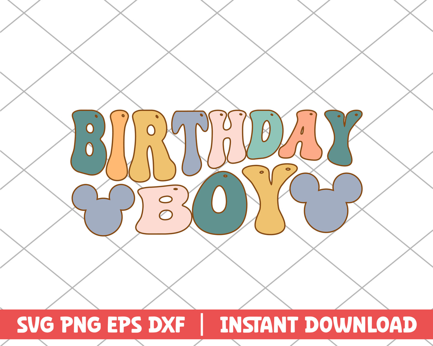 Birthday boy disney svg