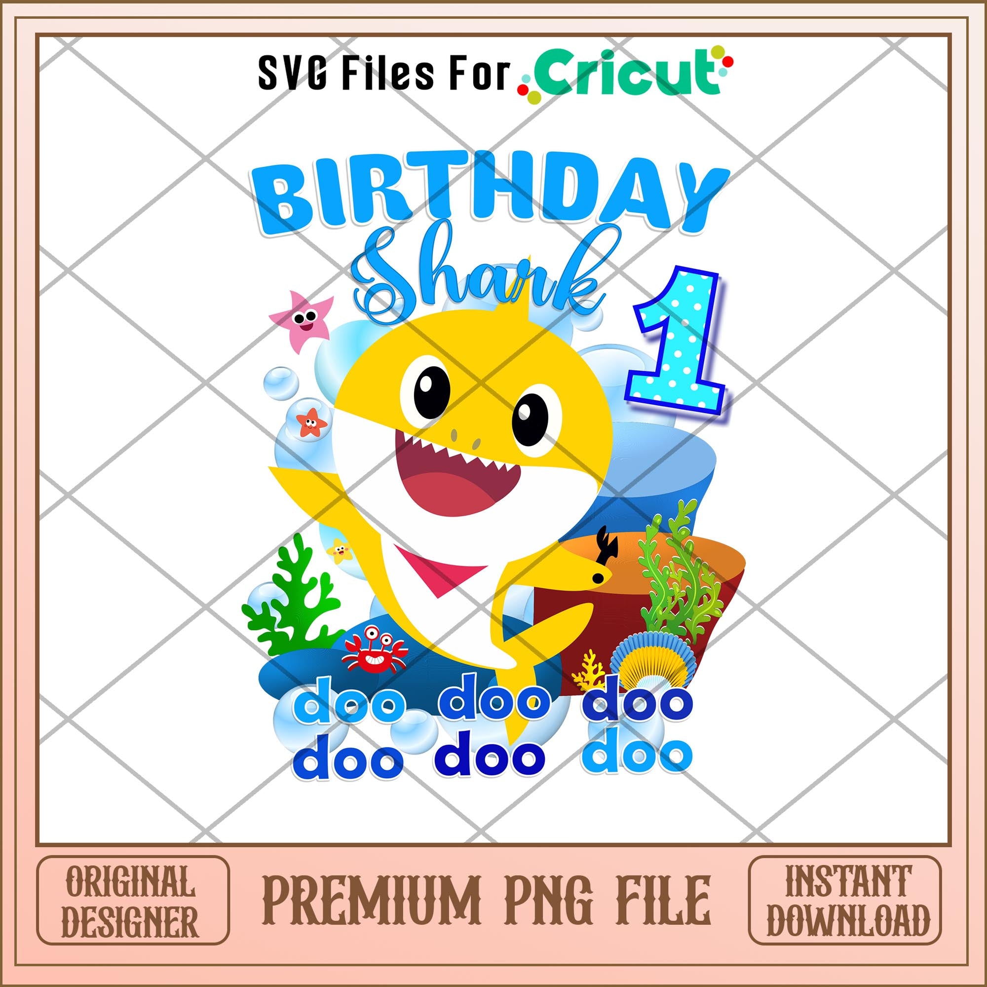 Birthday shark 1st boy png, Baby Shark characters png, digital downloa ...