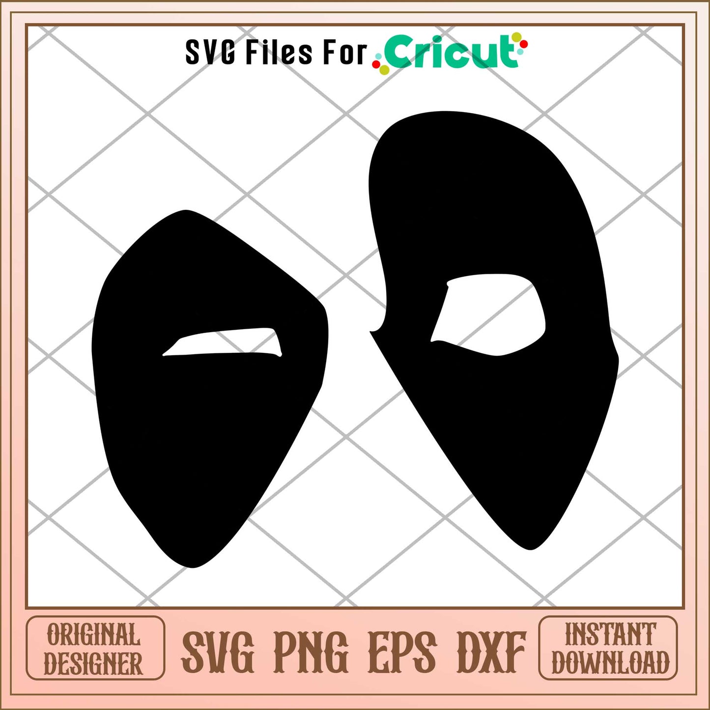 Black Deadpool Mask svg, maverl character svg, Digital Download