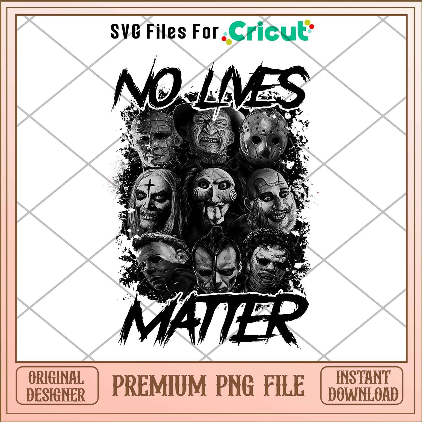 Black Horror characters No Lives Matter png, Horror characters png, Digital Download