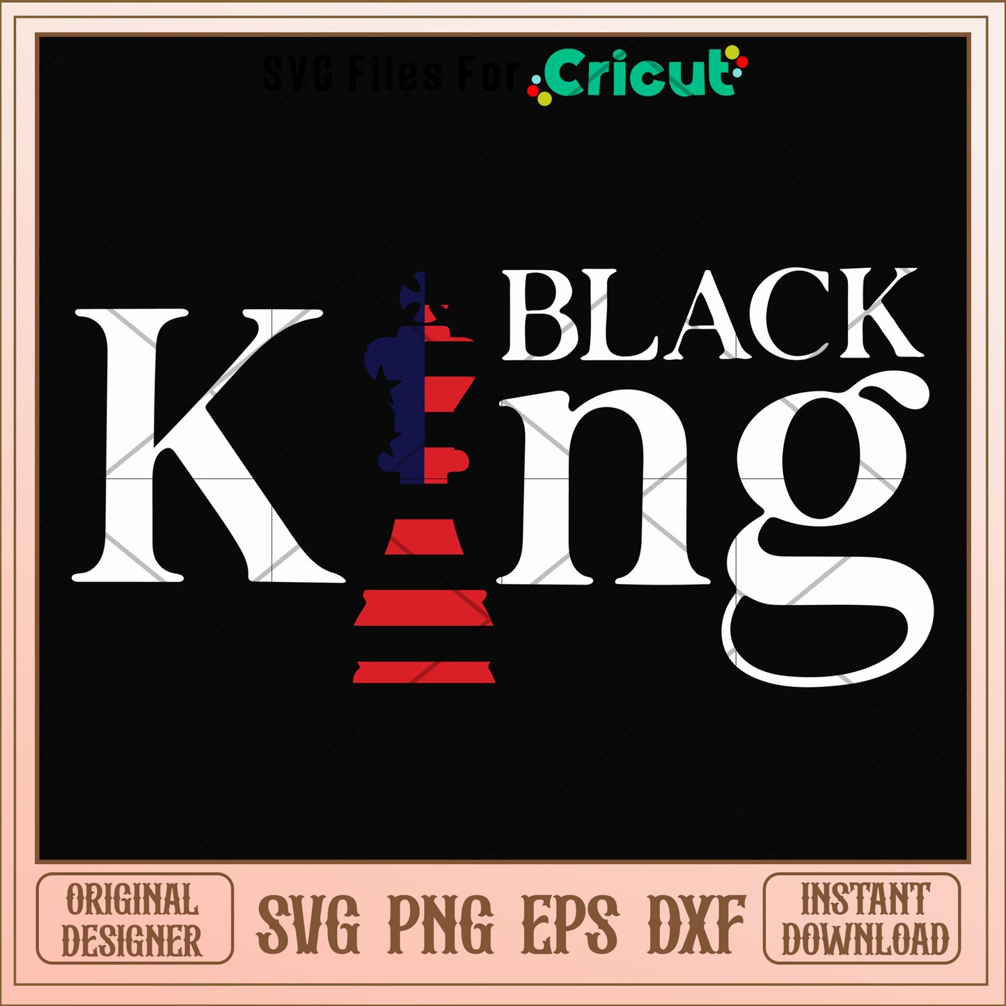 Black king chess logo minimalistic svg, king svg, other svg