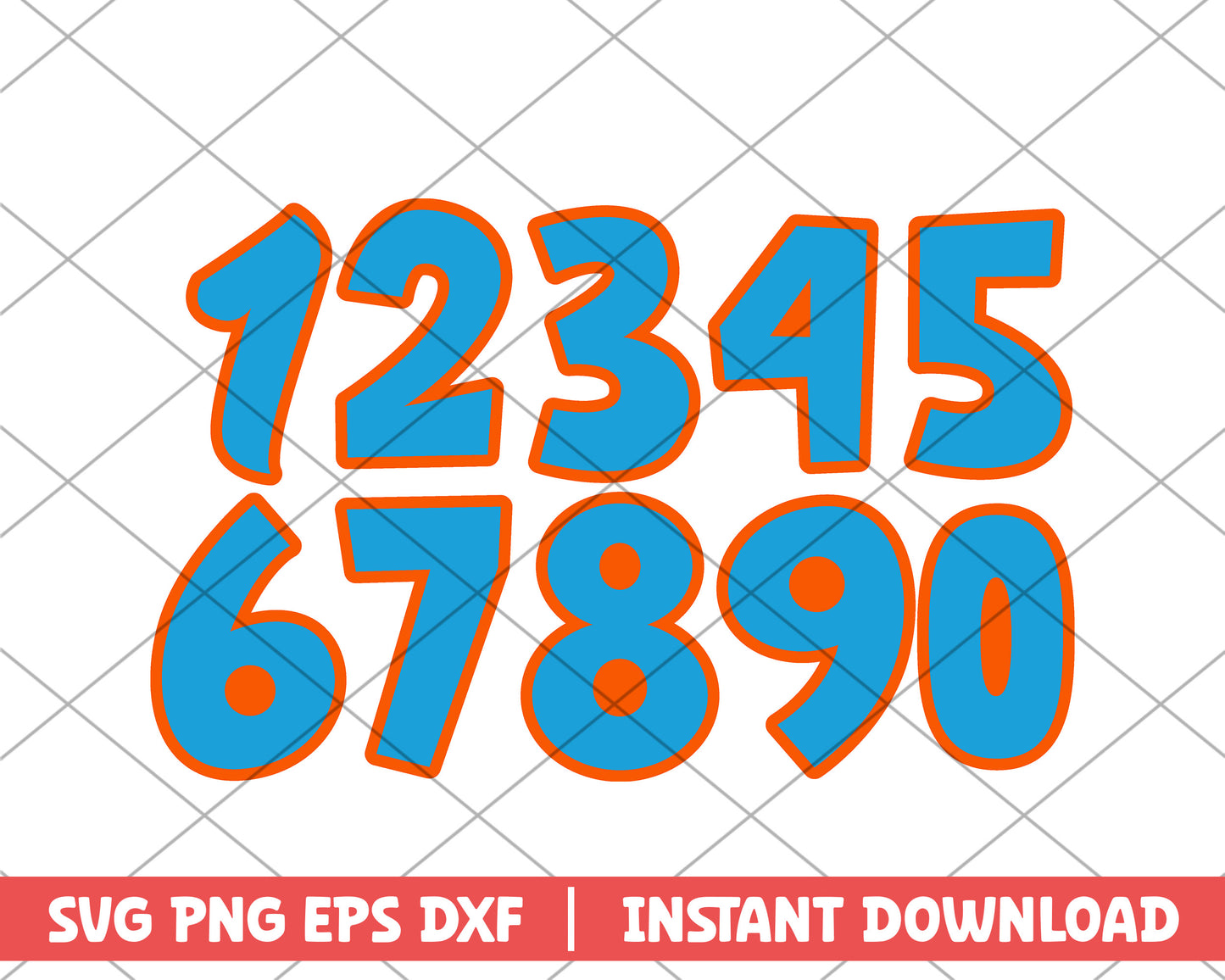 Blippi numbers cartoon svg