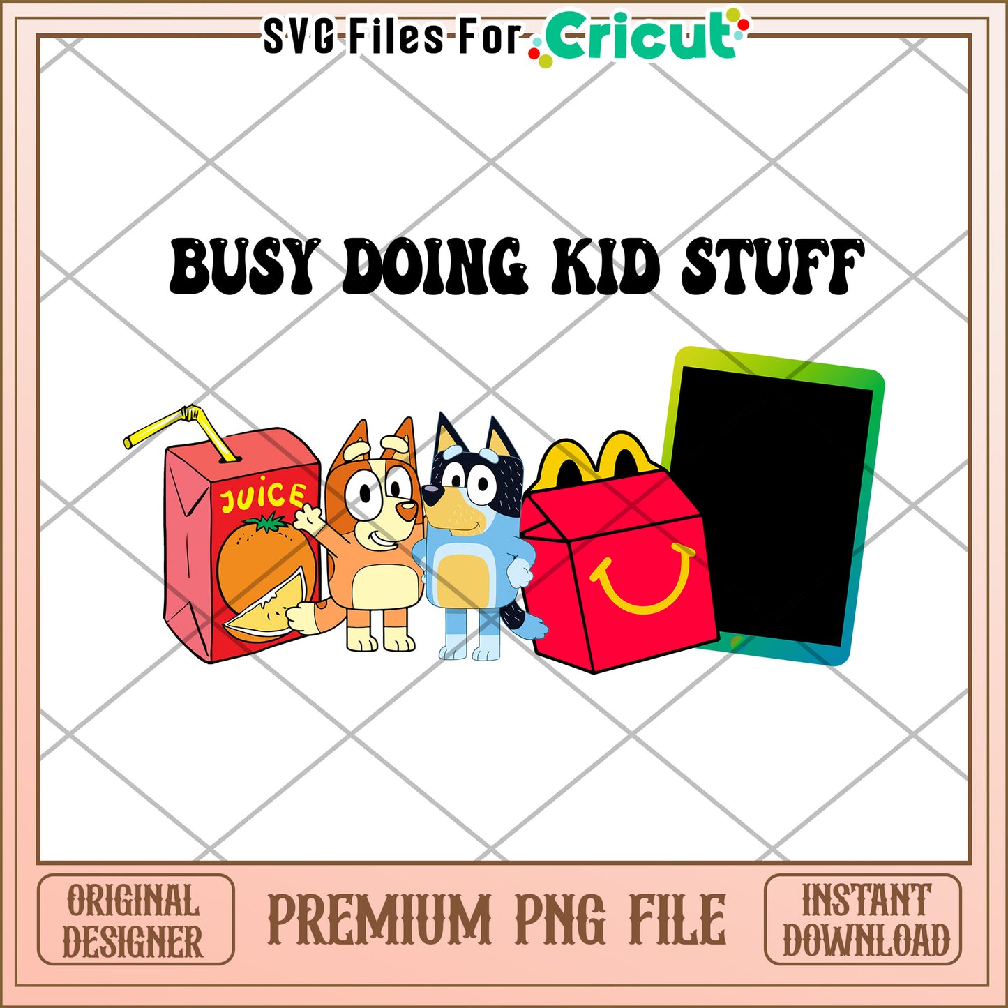 Bluey Bingo PNG Busy Doing Kid Stuff