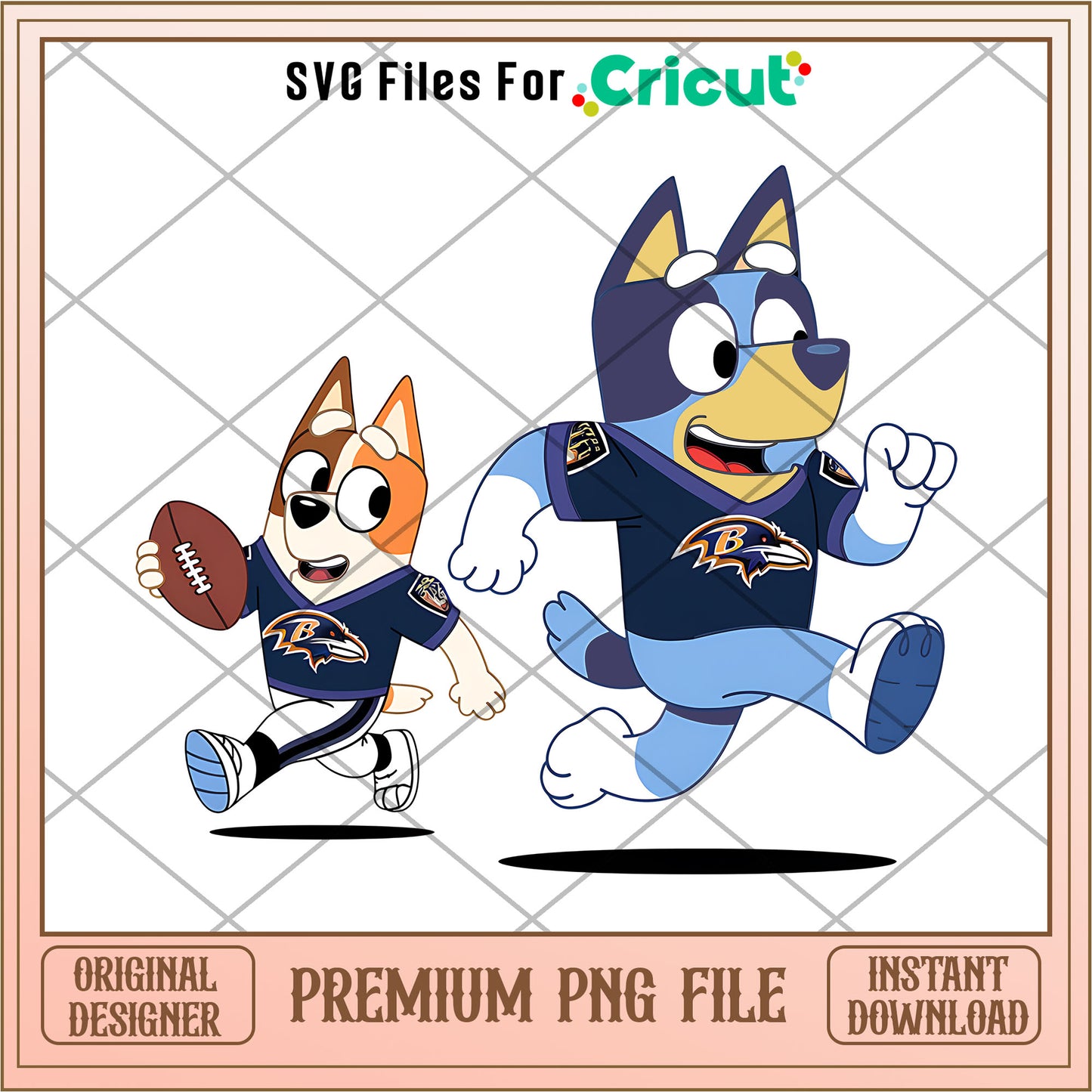 Bluey and Bingo Ravens logo png, Baltimore Ravens png, NFL png