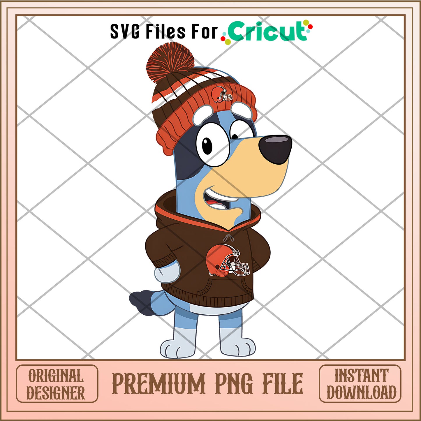 Bluey dad Browns hoodie logo png, Cleveland Browns png, NFL png