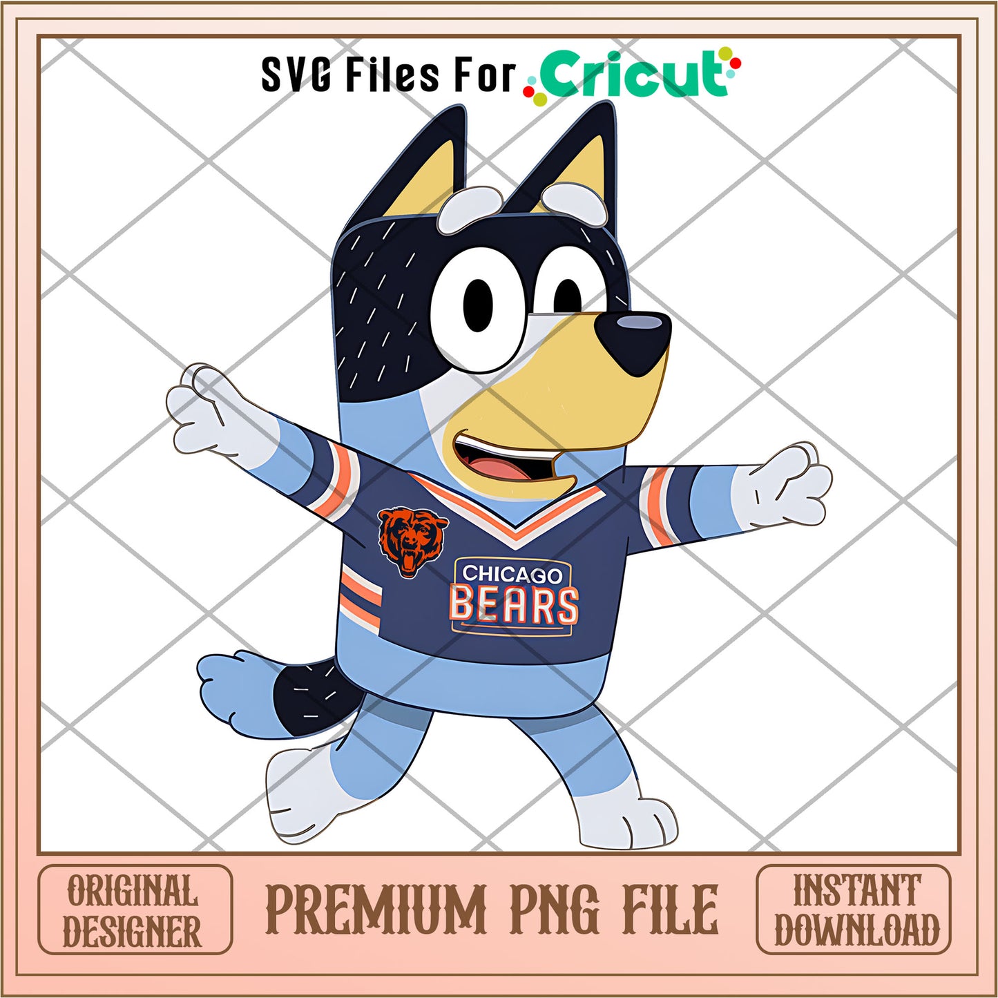 Bluey dad Chicago Bears fan png, Chicago Bears png, NFL png