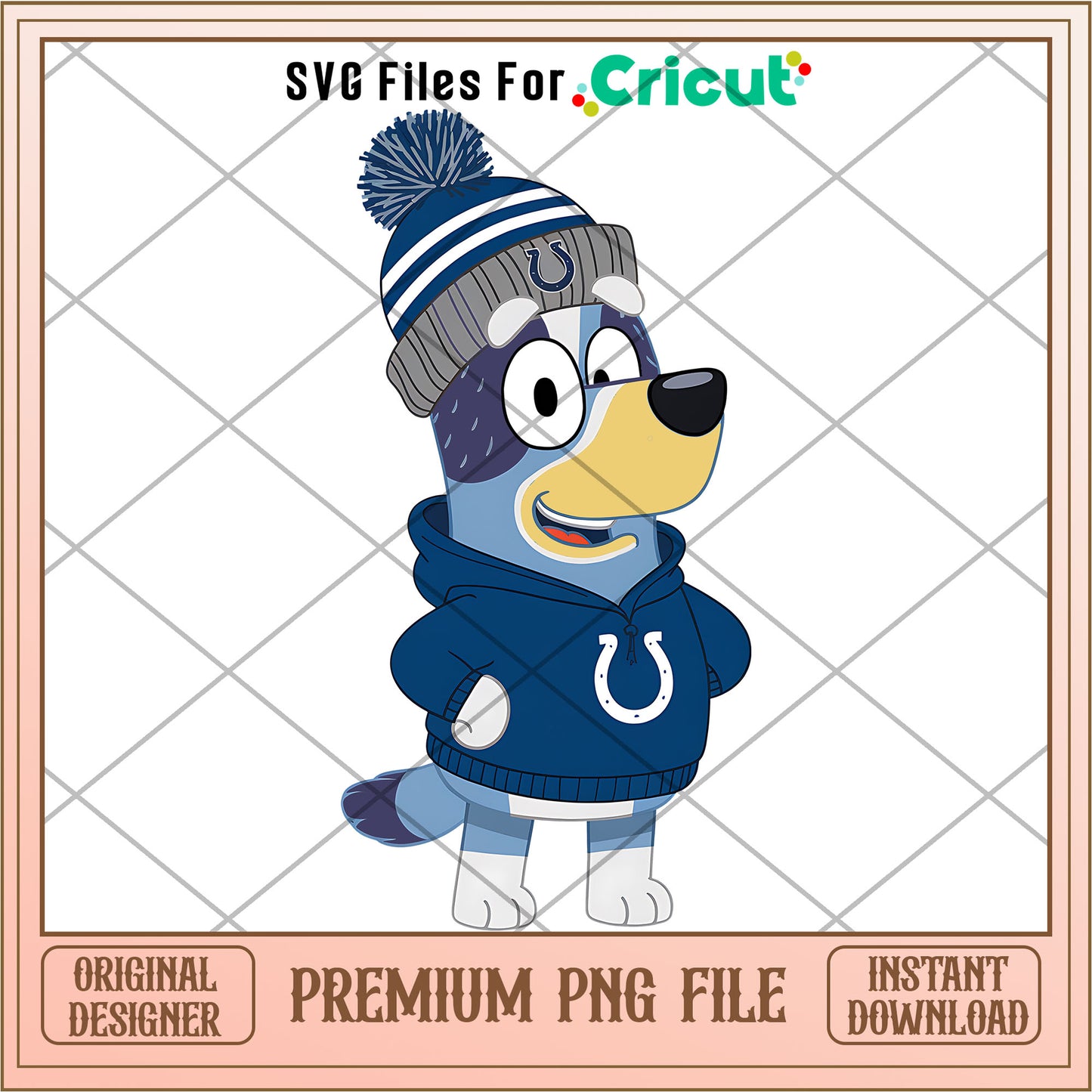 Bluey dad Colts hoodie logo png, Indianapolis Colts png, NFL png