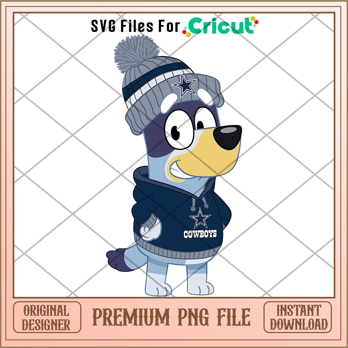 Bluey dad Cowboys hoodie logo png, Dallas Cowboys png, NFL png