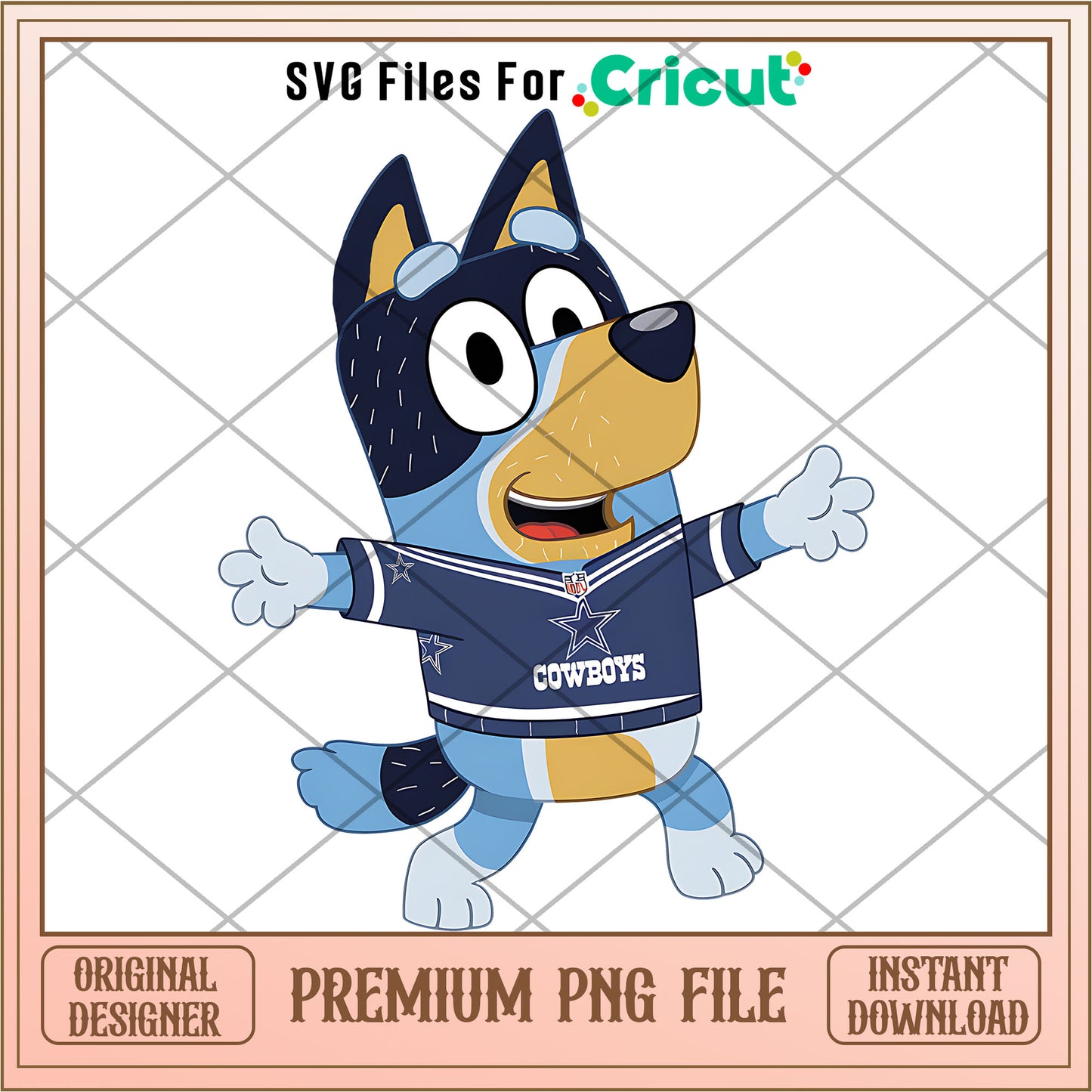 Bluey dad Dallas Cowboys fan png, Dallas Cowboys png, NFL png