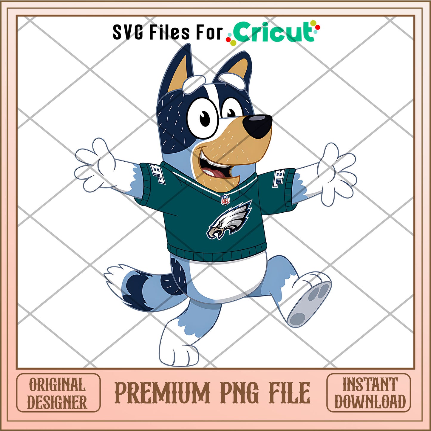 Bluey dad Eagles fan png, Philadelphia Eagles png, NFL png