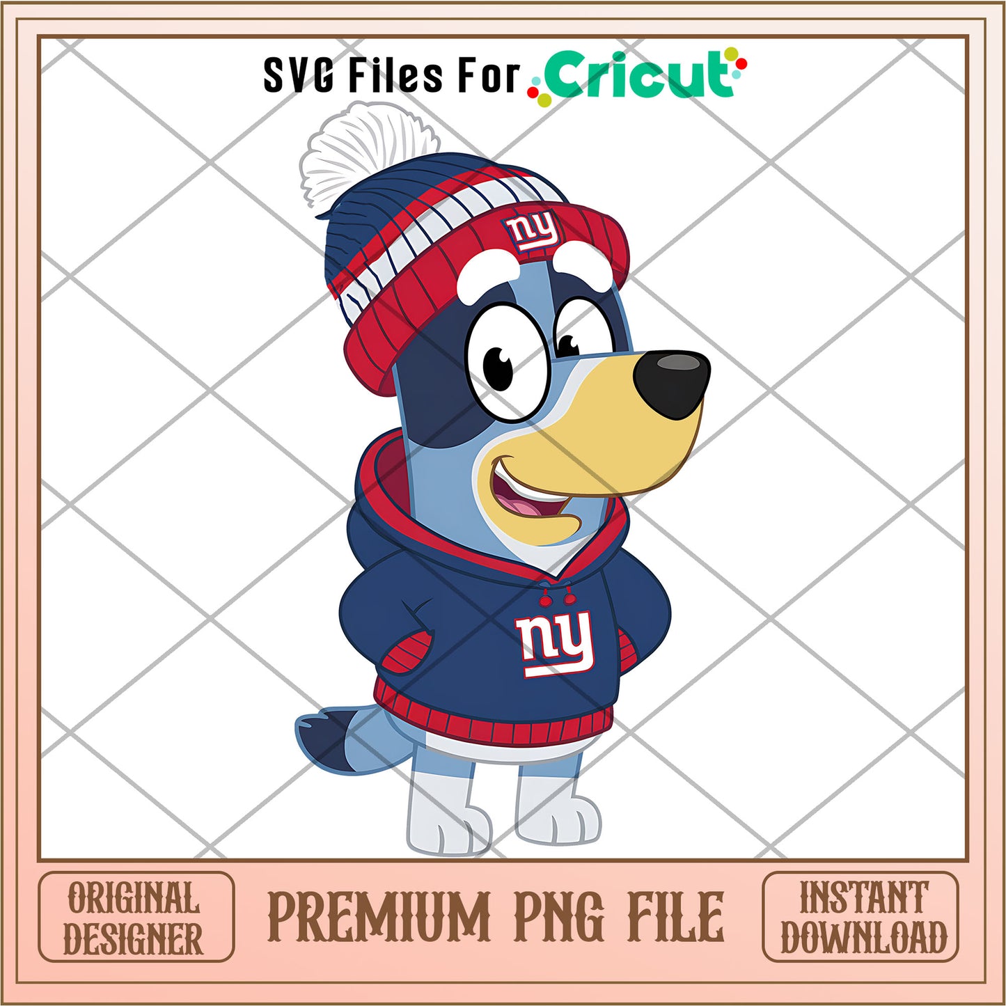 Bluey dad Giants hoodie logo png, New York Giants png, NFL png