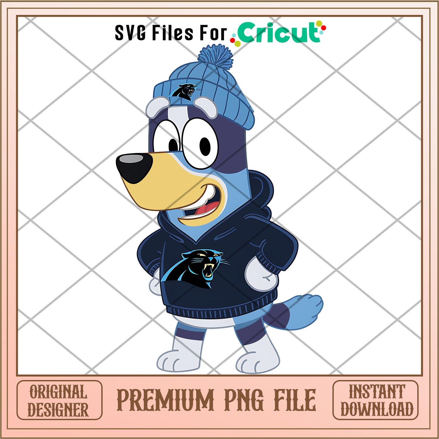 Bluey dad Panthers hoodie logo png, Carolina Panthers png, NFL png