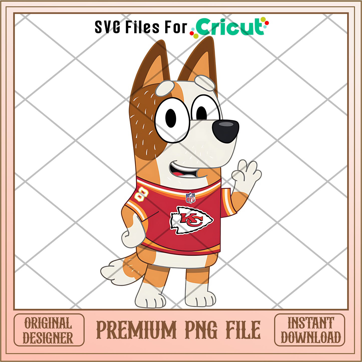 Bluey mom Chiefs shirt logo png, Kansas City Chiefs png, NFL png