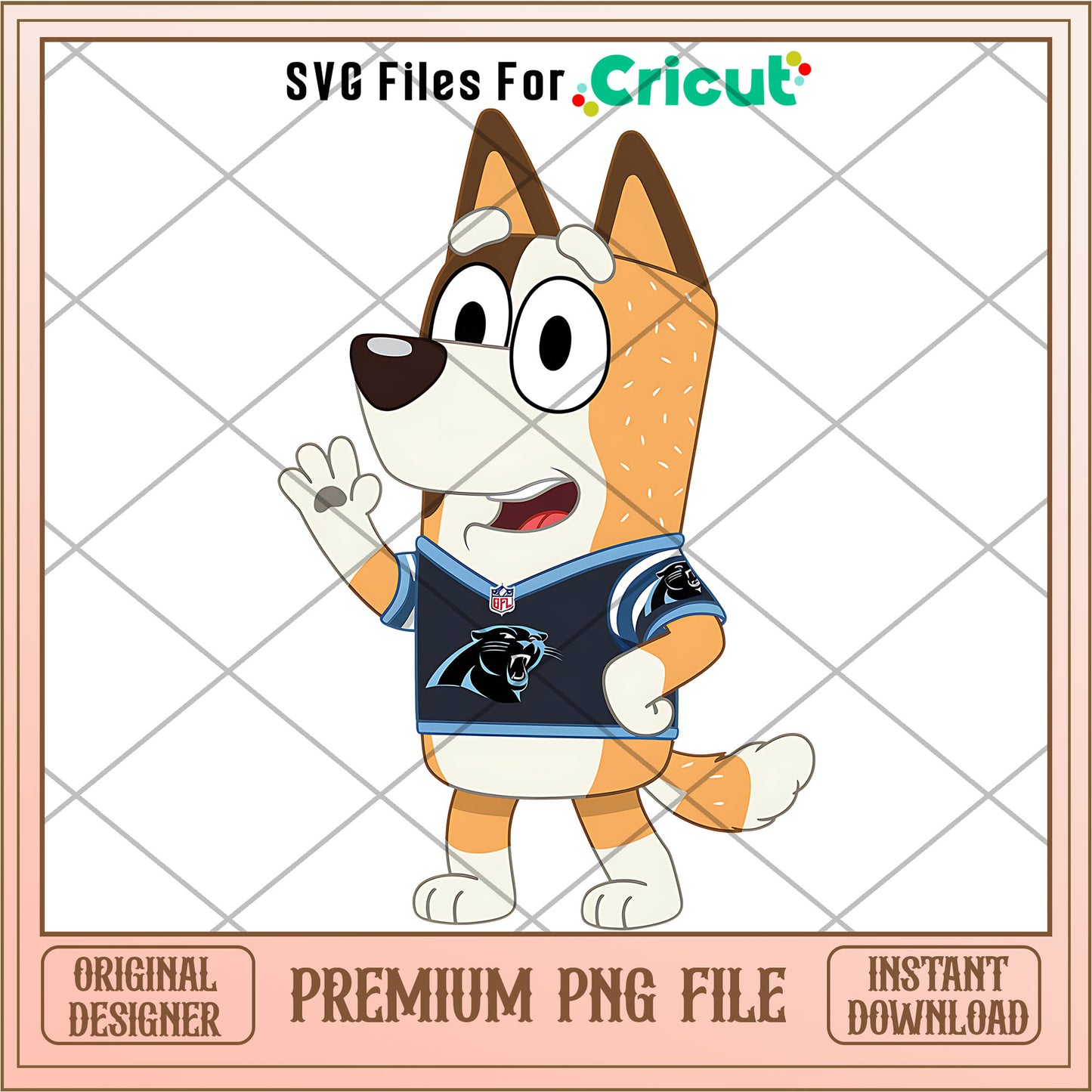 Bluey mom Panthers shirt logo png, Carolina Panthers png, NFL png