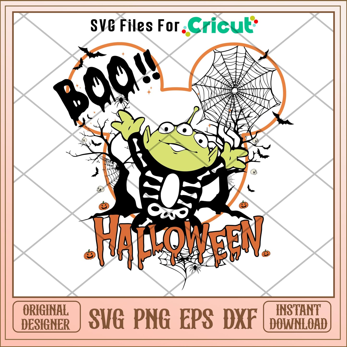 Boo Alien Skeleton Halloween svg, Toy story characters svg, Digital Download