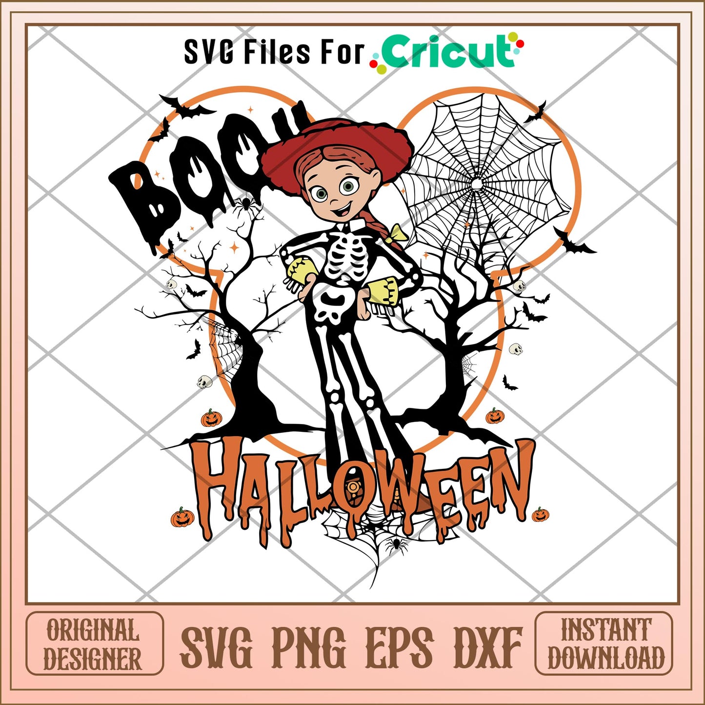 Boo Jessie Skeleton Halloween svg, Toy story characters svg, Digital Download