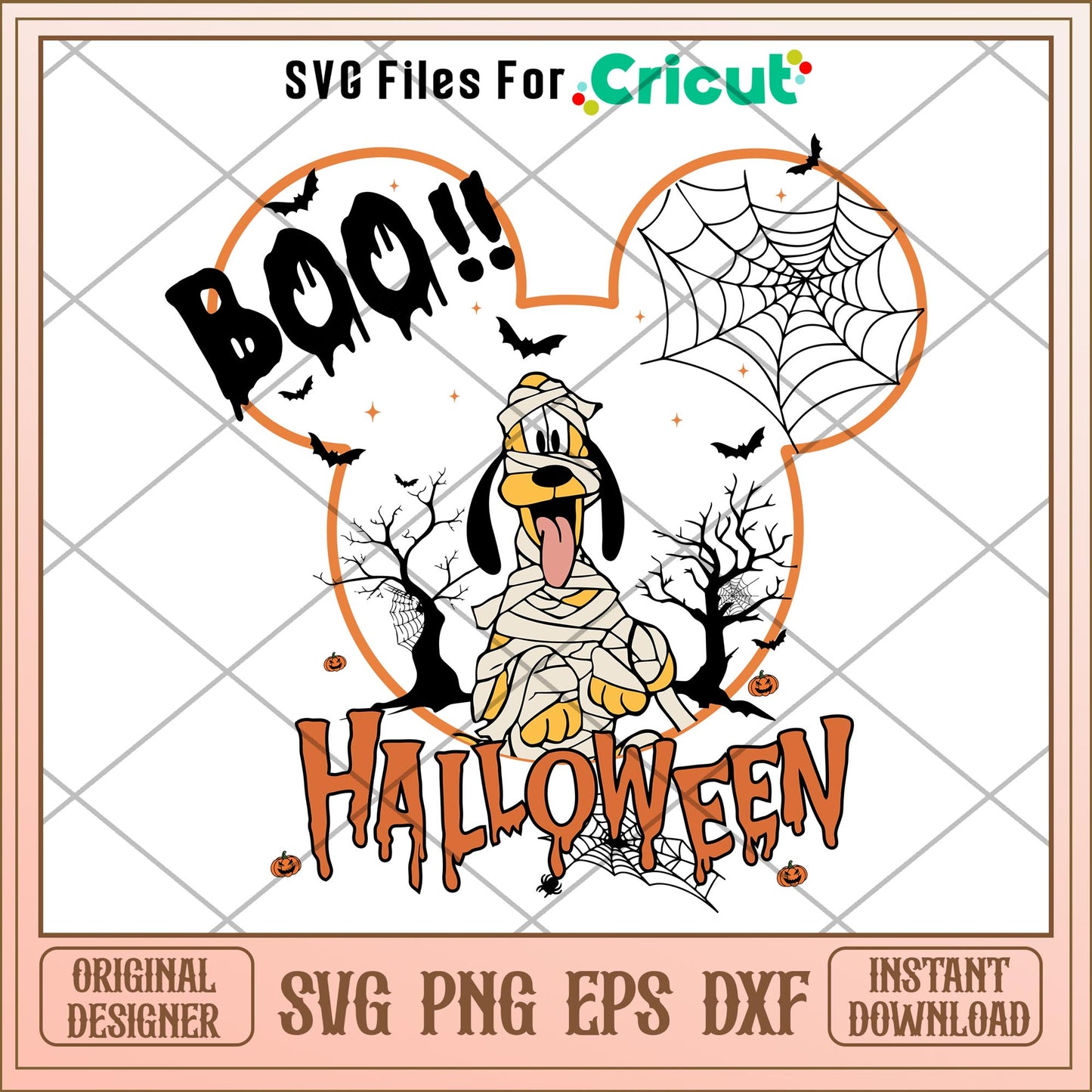 Boo pluto mummy Halloween svg, Disney characters svg, Digital Download