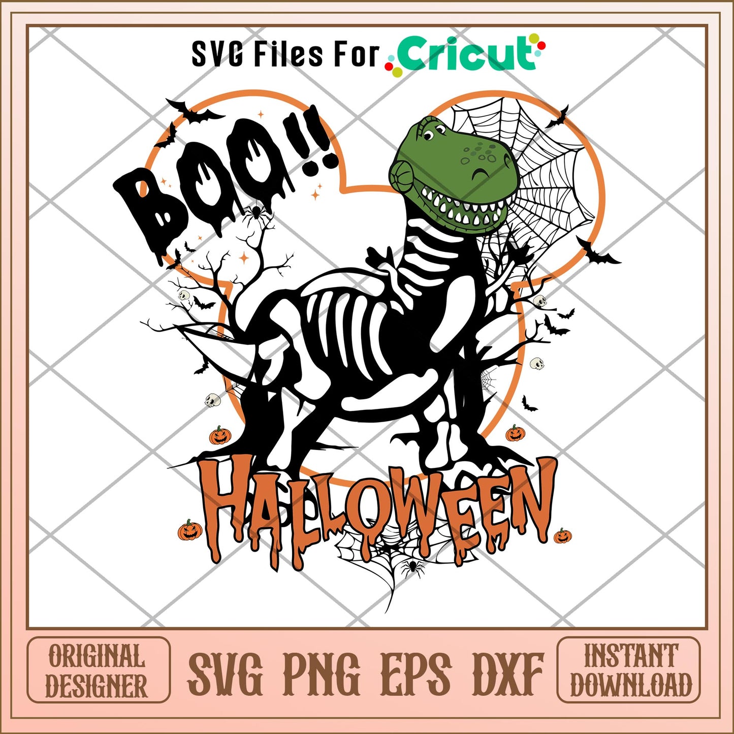Boo rex Skeleton Halloween svg, Toy story characters svg, Digital Download