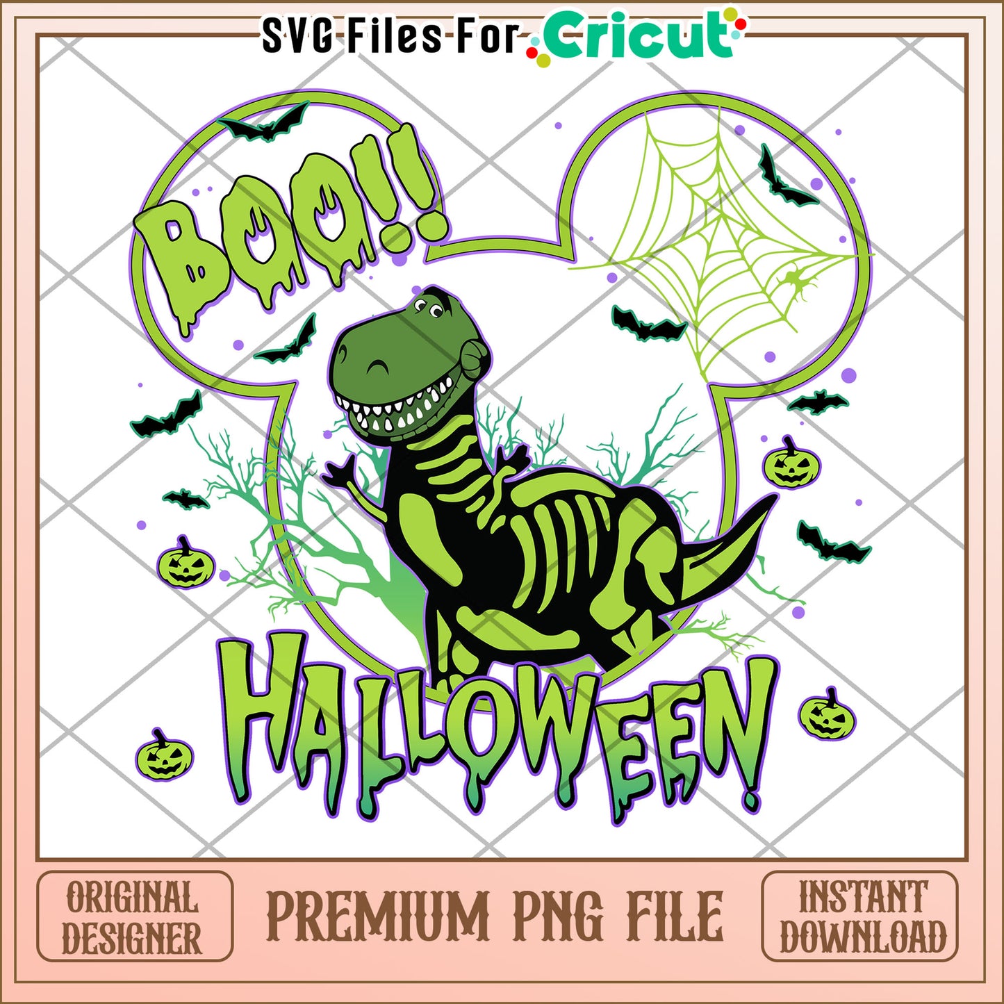 Boo rex png, halloween cartoons png, halloween decor png