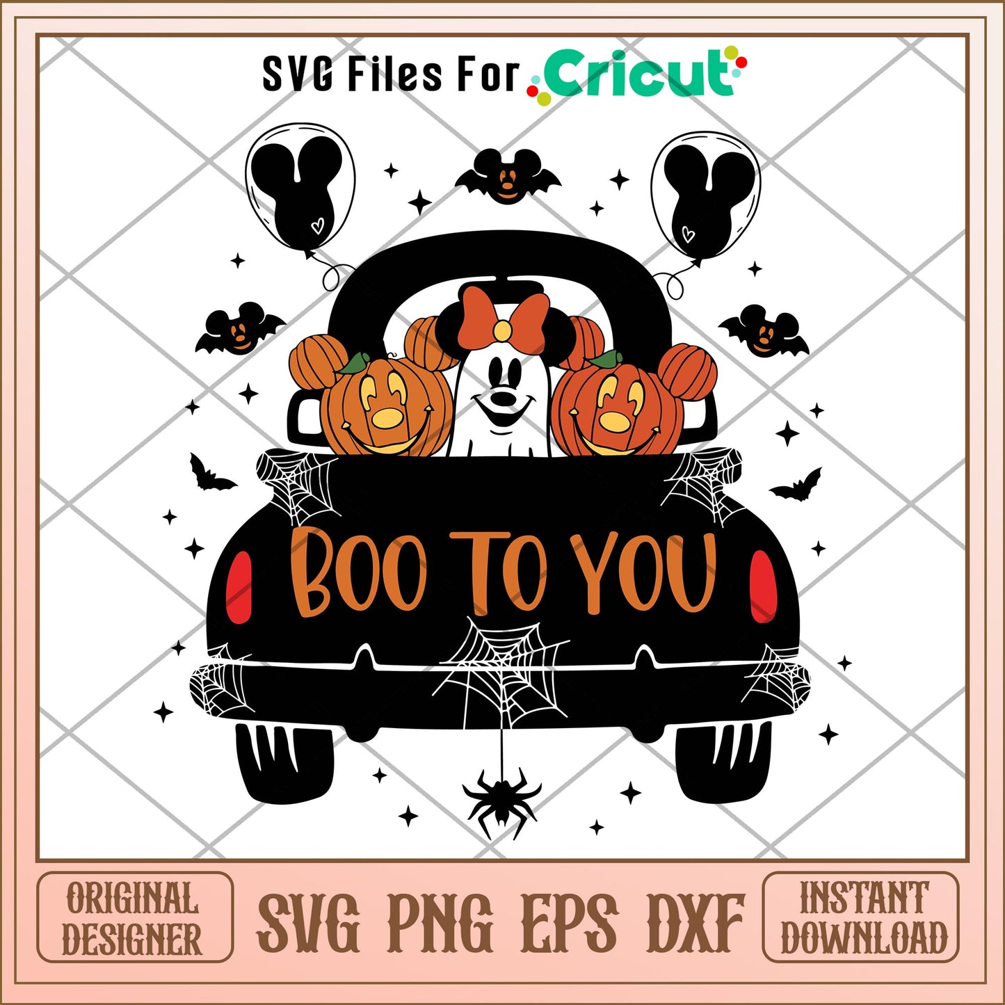 Boo to You Mickey Pumpkin Halloween svg, Disney characters svg, Digital Download