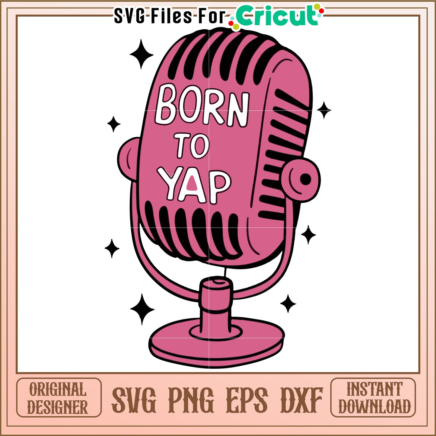 Born to Yap Microphone Design, Perfect for Podcasting Enthusiasts