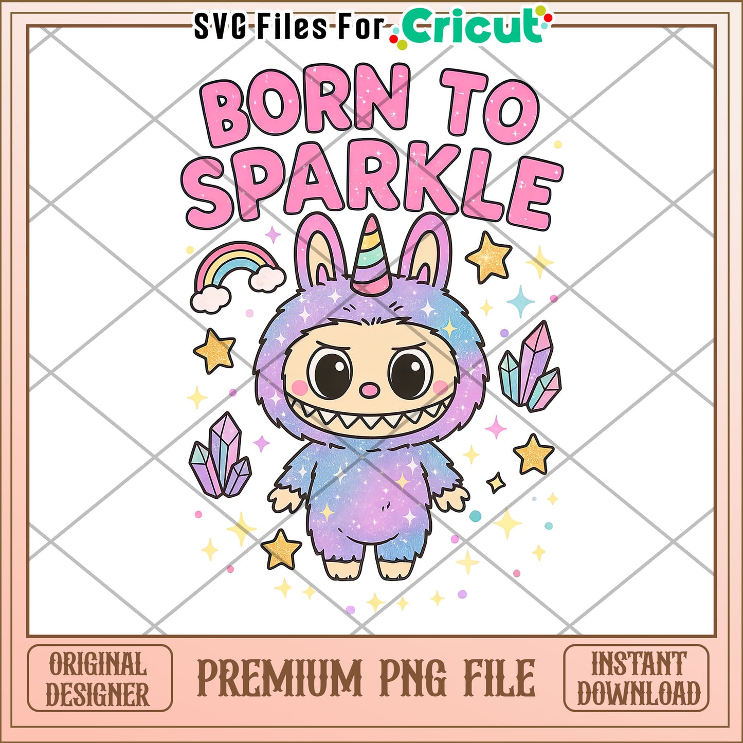 Born to sparkle png, labubu quotes png, labubu cartoon png