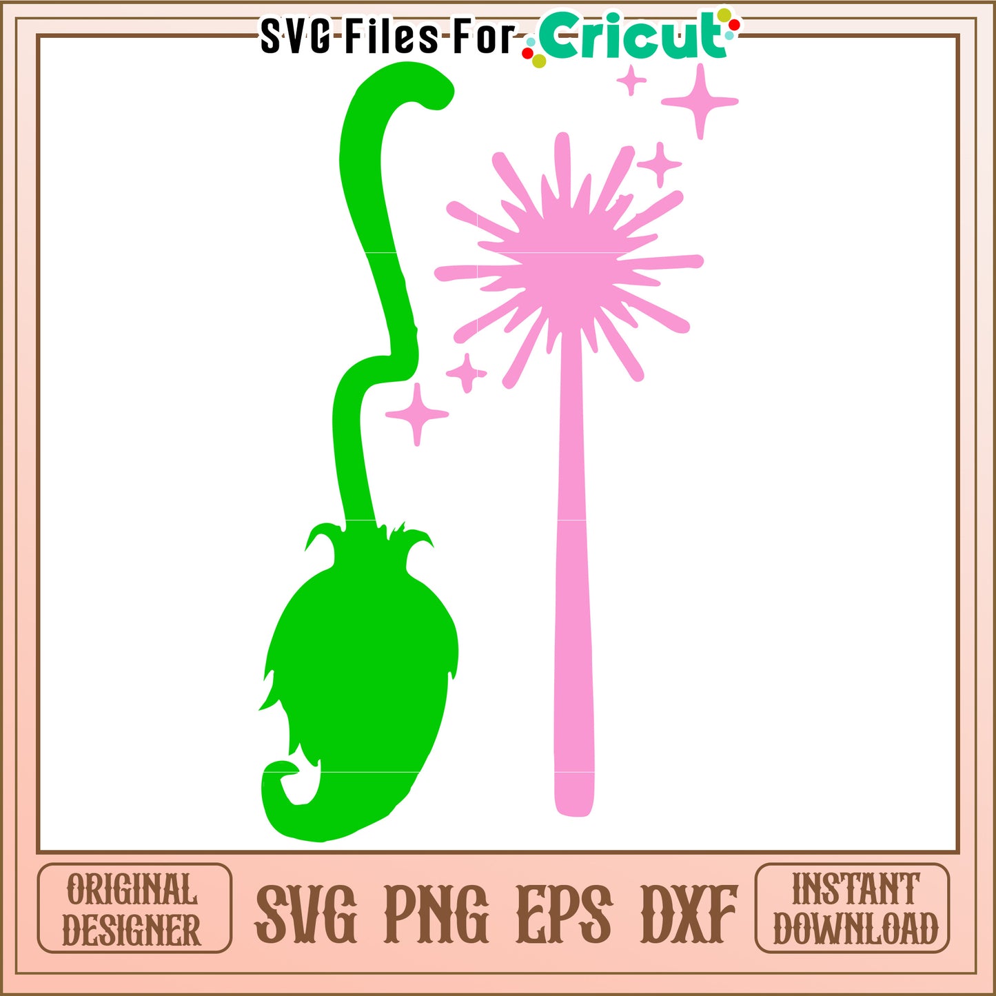 Broom and Wand SVG Cut File