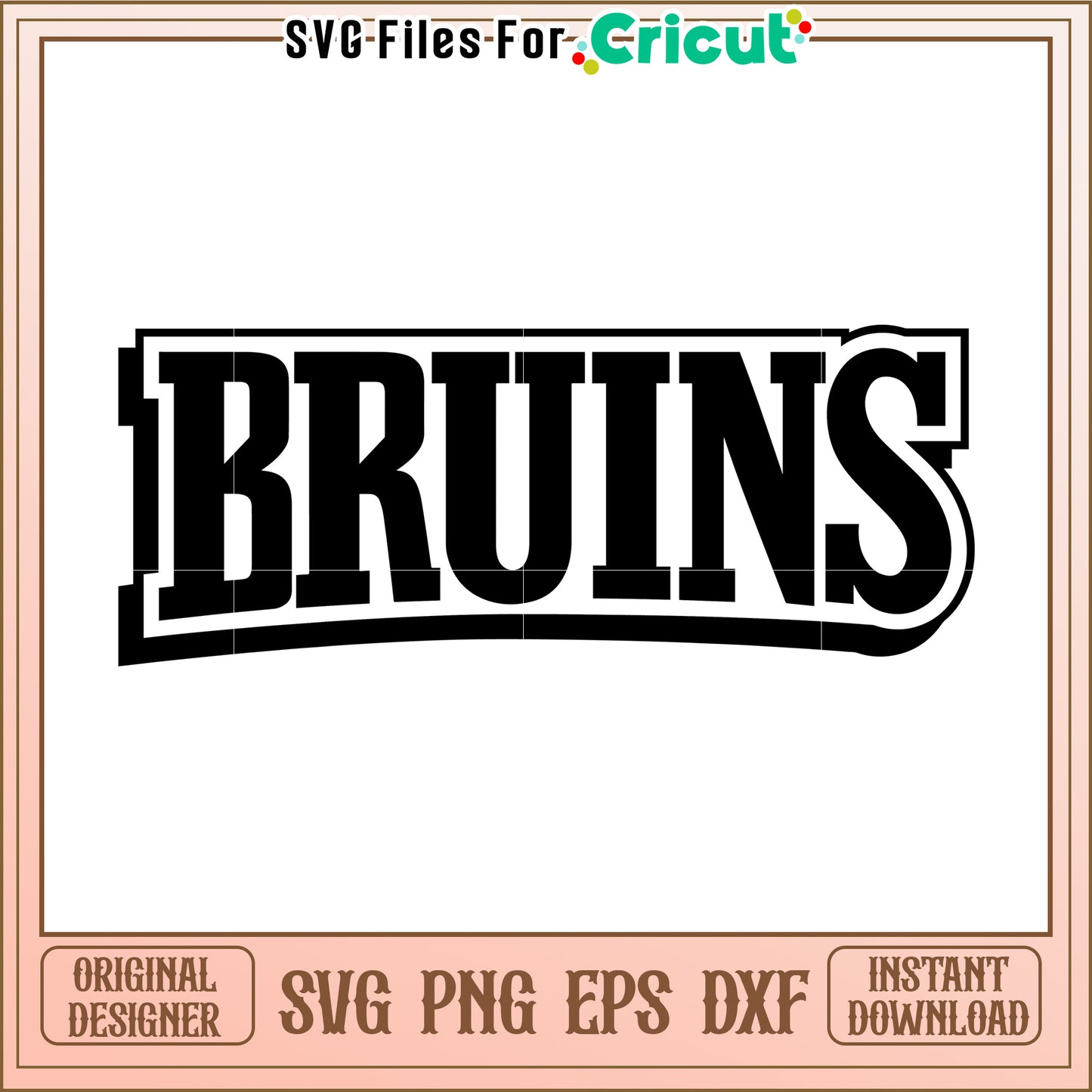 Bruins Sports Team Logo SVG Design for Cricut, Perfect for Custom Projects
