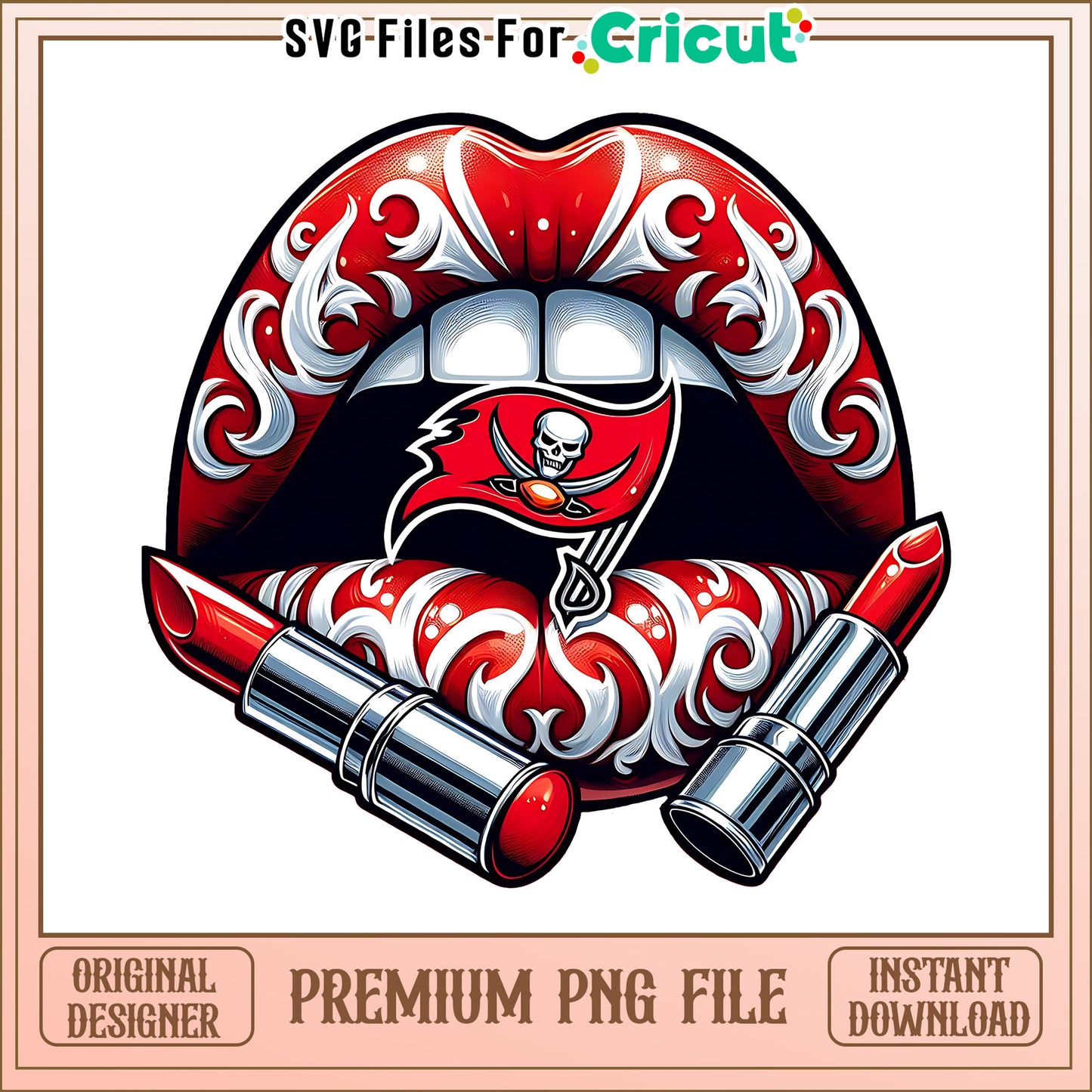 Buccaneers vintage lips design png, Tampa Bay Buccaneers png, NFL png