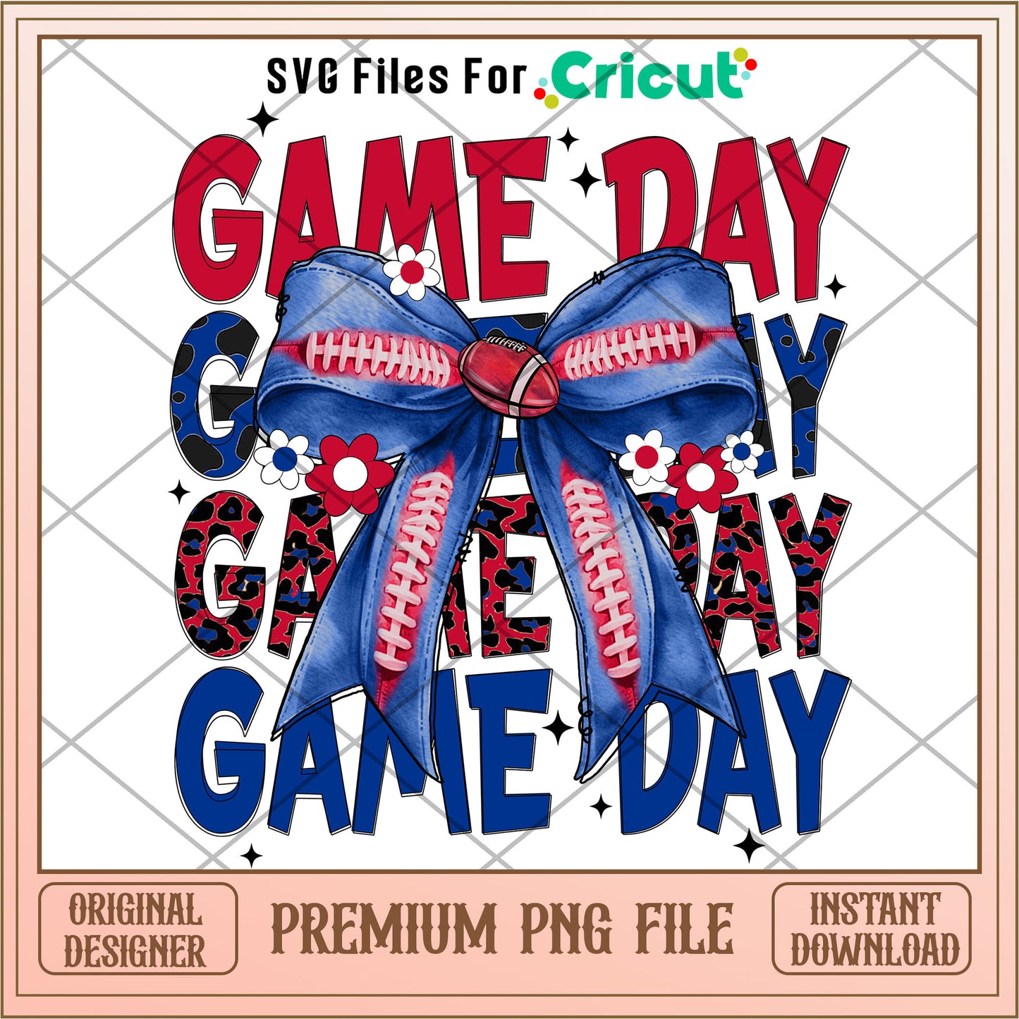Buffalo Bills coquette football bow png, Buffalo Bills png, NFL png