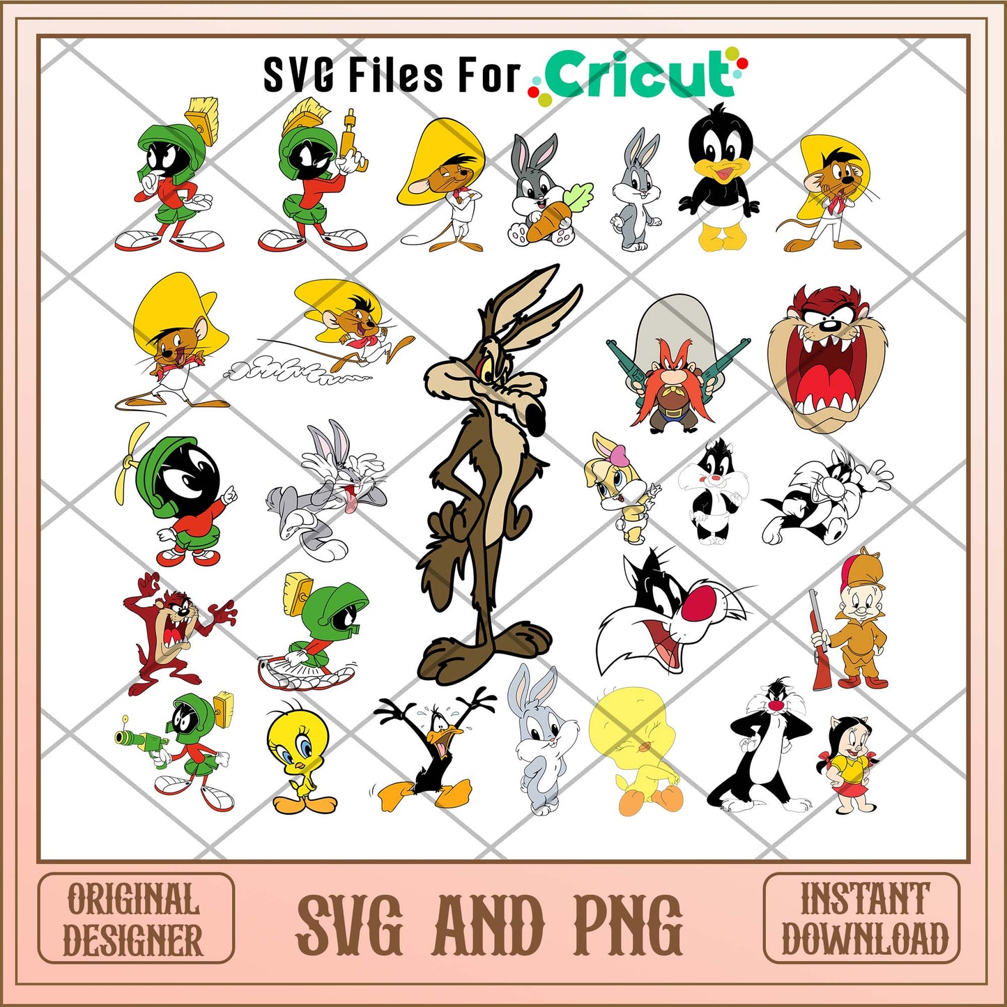 Bugs Bunny cartoon members SVG bundle