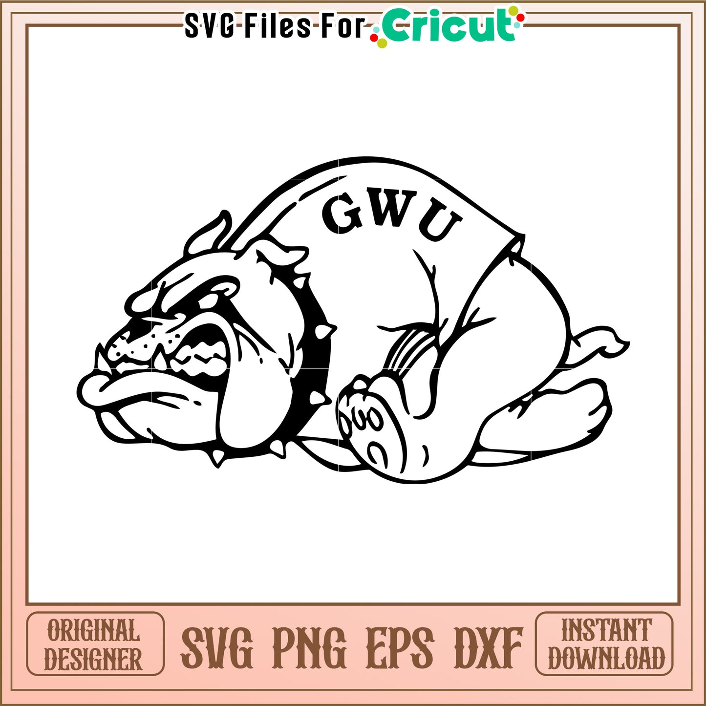 Bulldog SVG Design for Cricut Projects, Perfect for Custom Merchandise
