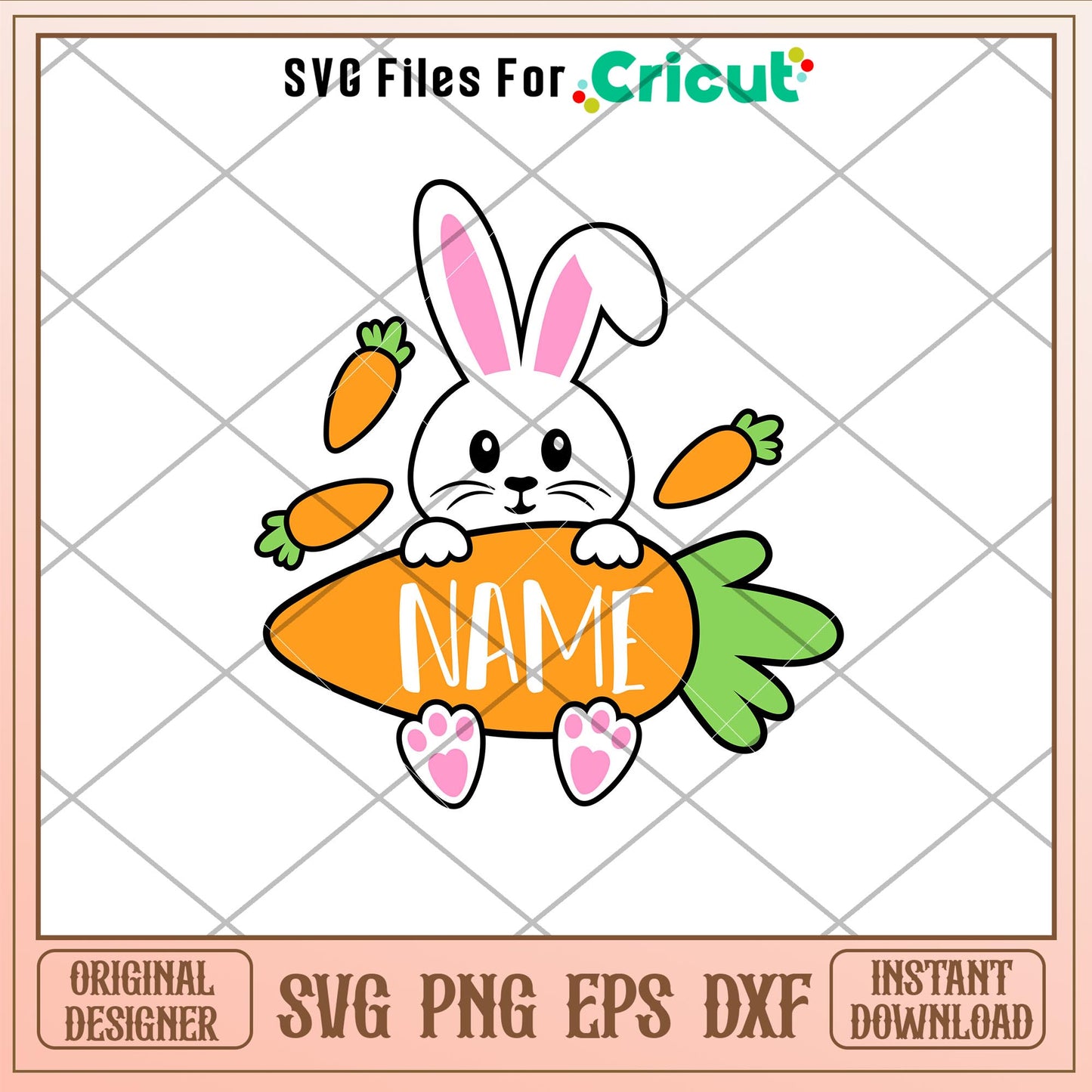 Bunny Boy Name Holder, Bunny Boy Name Holder Svg