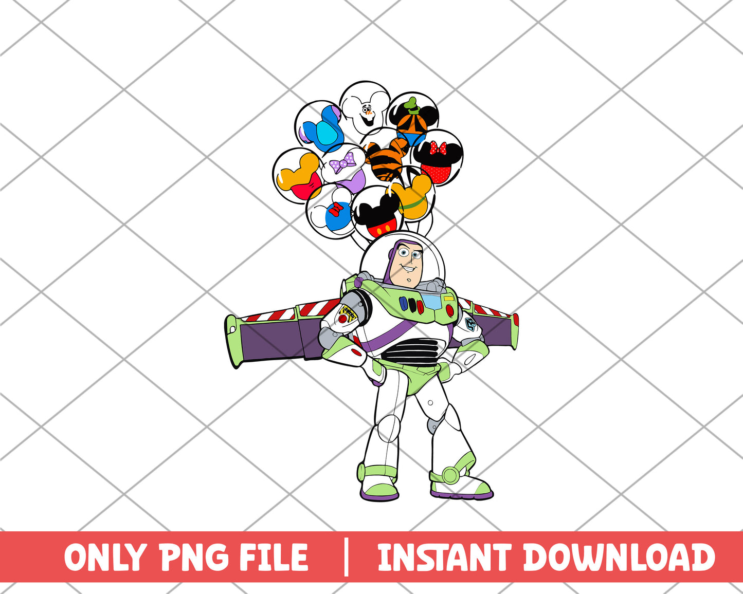 Buzz lightyear and disney balloon disney png