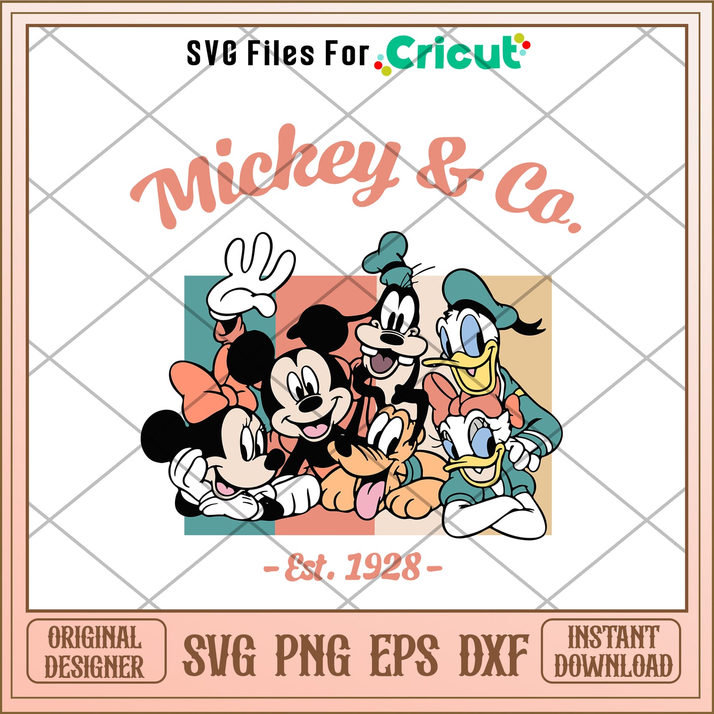 Mickey friends co est 1928 SVG
