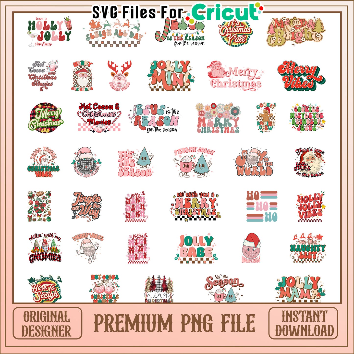 Cookies baking crew christmas bundle png, merry christmas quotes png